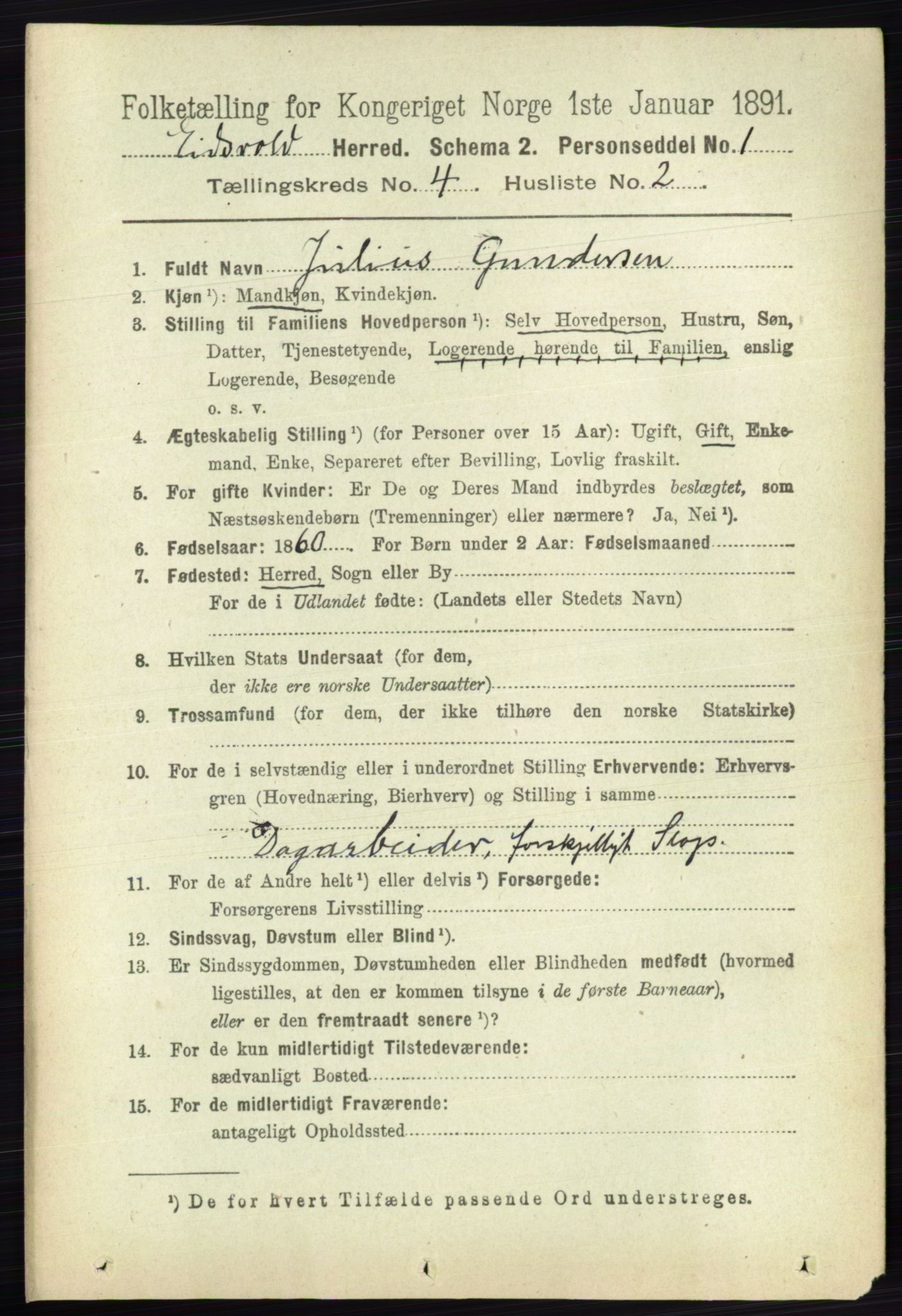 RA, 1891 census for 0237 Eidsvoll, 1891, p. 2124