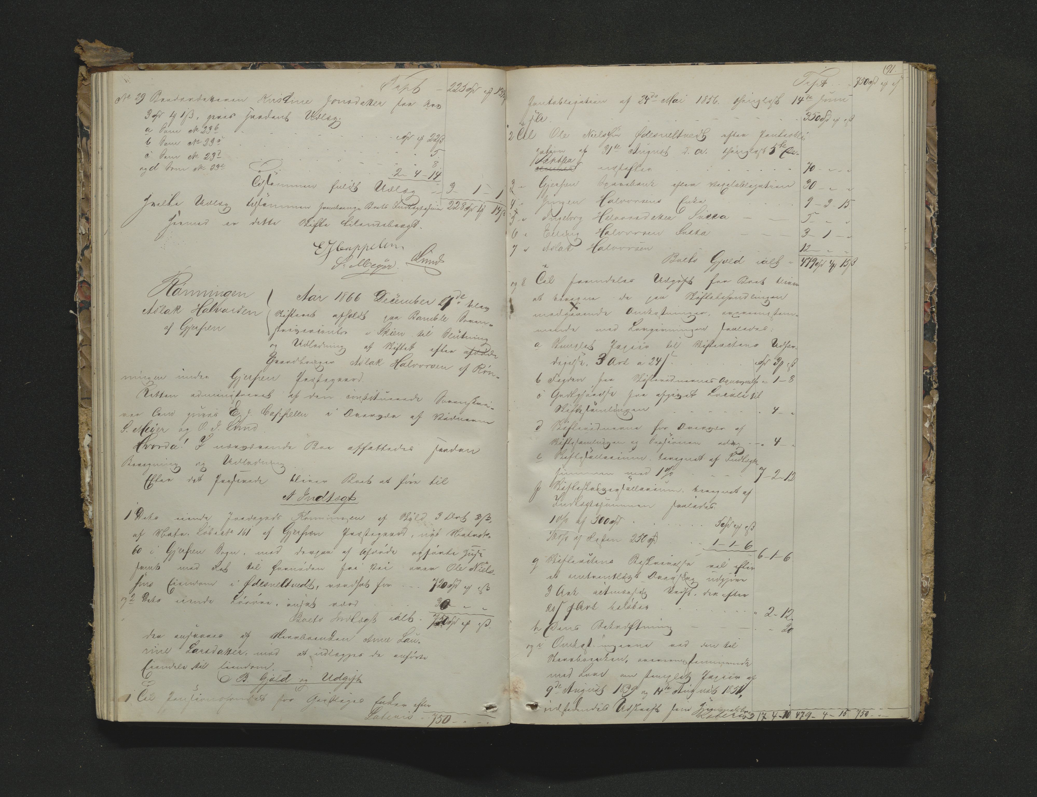 Bamble sorenskriveri, AV/SAKO-A-214/H/Hb/Hbd/L0007B: Skifteutlodningsprotokoll, 1866, p. 90-91