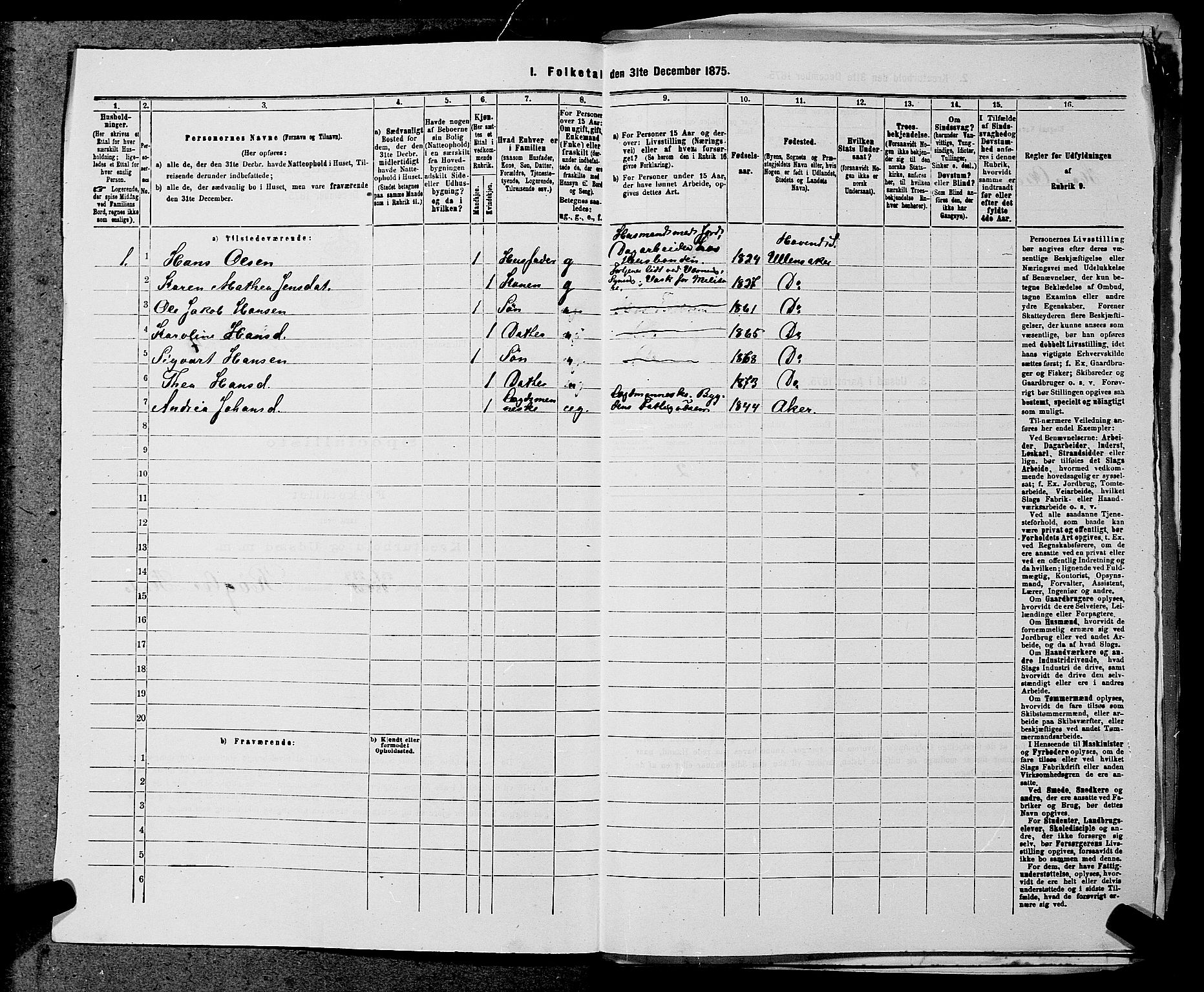 RA, 1875 census for 0235P Ullensaker, 1875, p. 1720