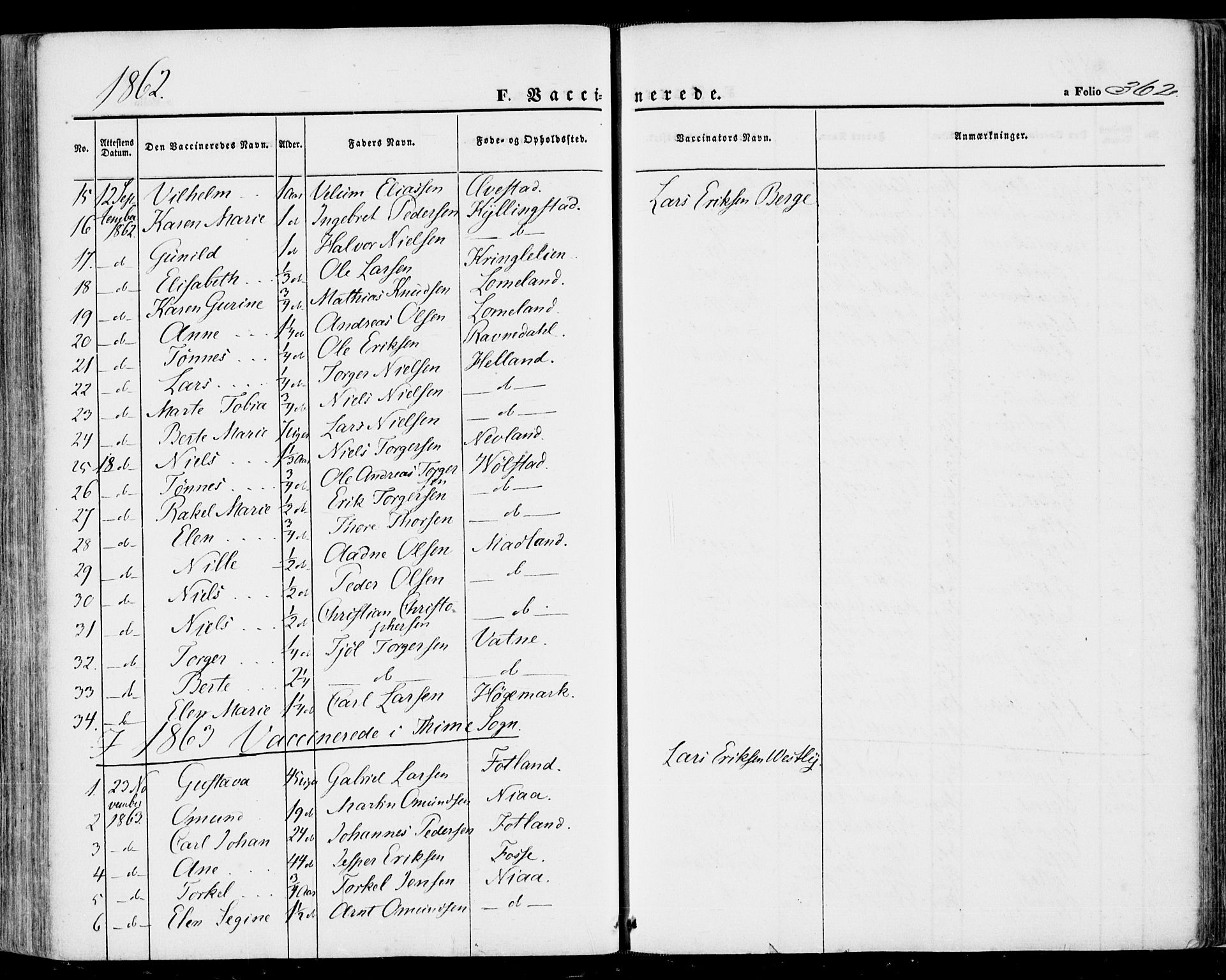 Lye sokneprestkontor, SAST/A-101794/001/30BA/L0007: Parish register (official) no. A 6, 1856-1871, p. 362