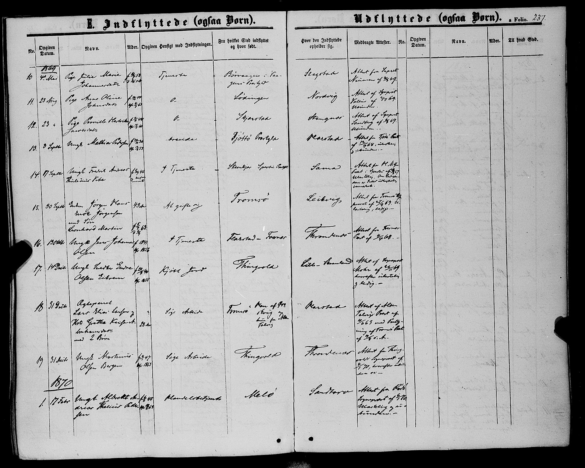 Trondenes sokneprestkontor, AV/SATØ-S-1319/H/Ha/L0012kirke: Parish register (official) no. 12, 1863-1870, p. 237