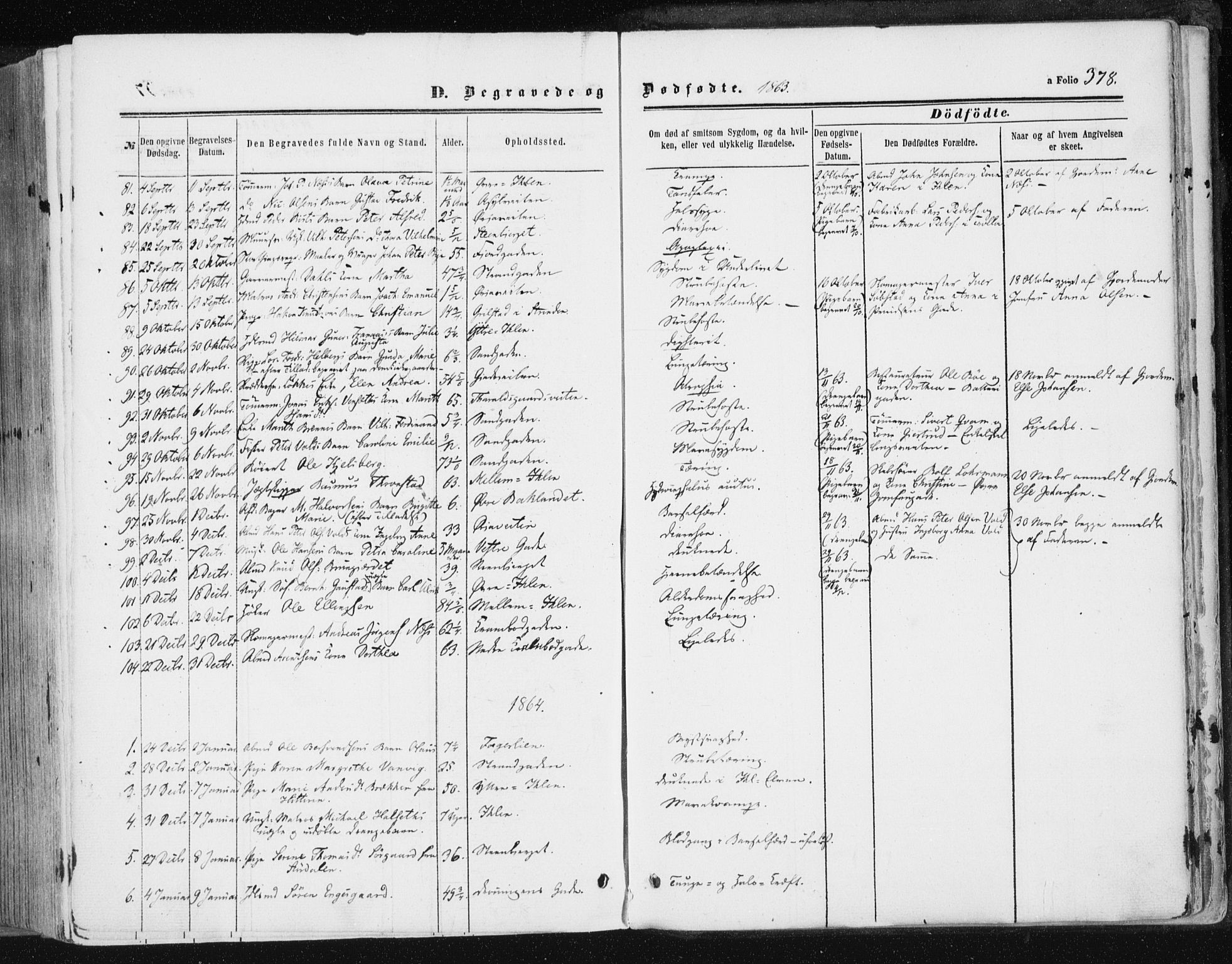 Ministerialprotokoller, klokkerbøker og fødselsregistre - Sør-Trøndelag, SAT/A-1456/602/L0115: Parish register (official) no. 602A13, 1860-1872, p. 378