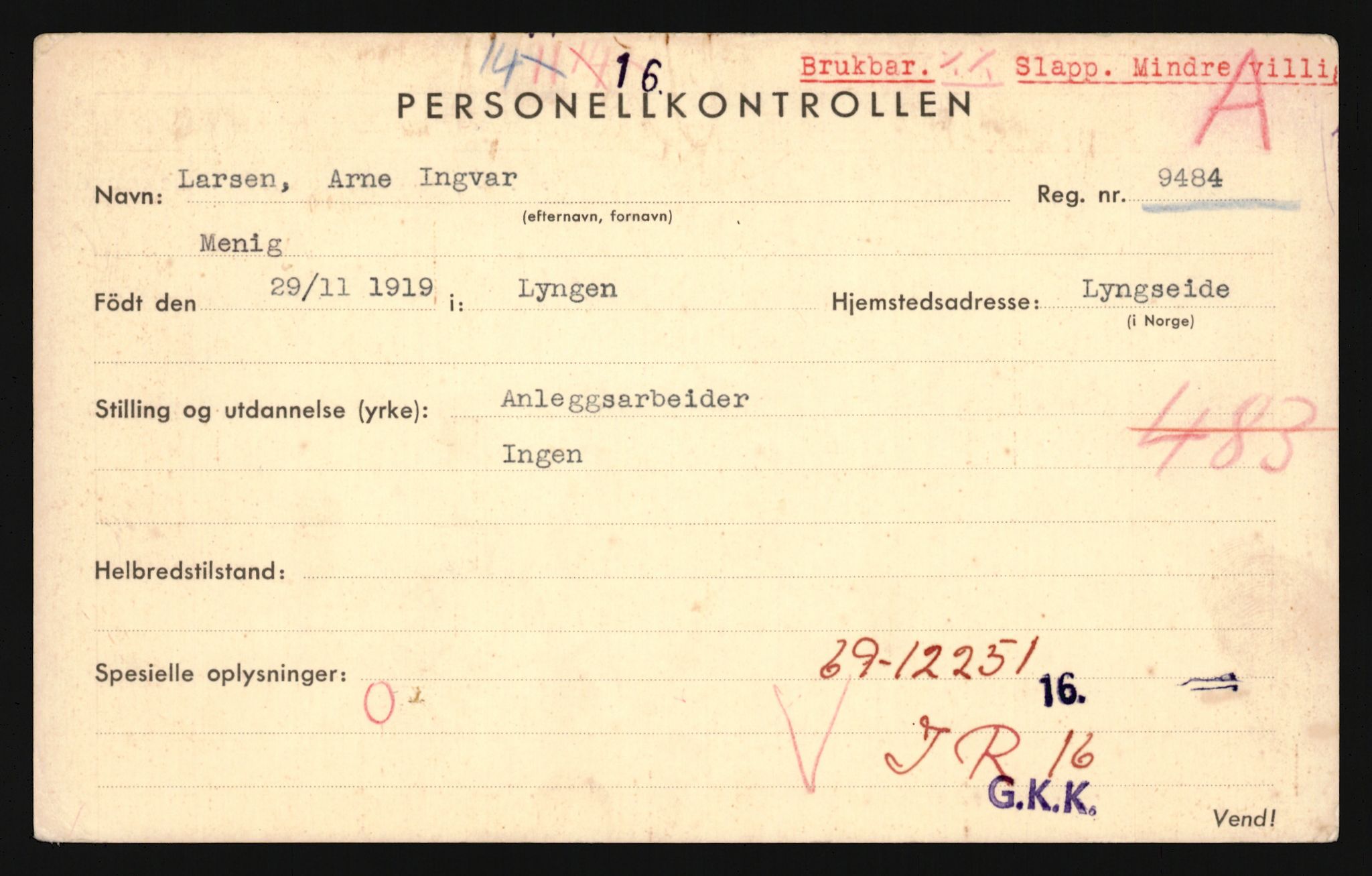 Forsvaret, Troms infanteriregiment nr. 16, AV/RA-RAFA-3146/P/Pa/L0024/0001: Rulleblad / Rulleblad for regimentets menige mannskaper, årsklasse 1940, 1940, p. 102