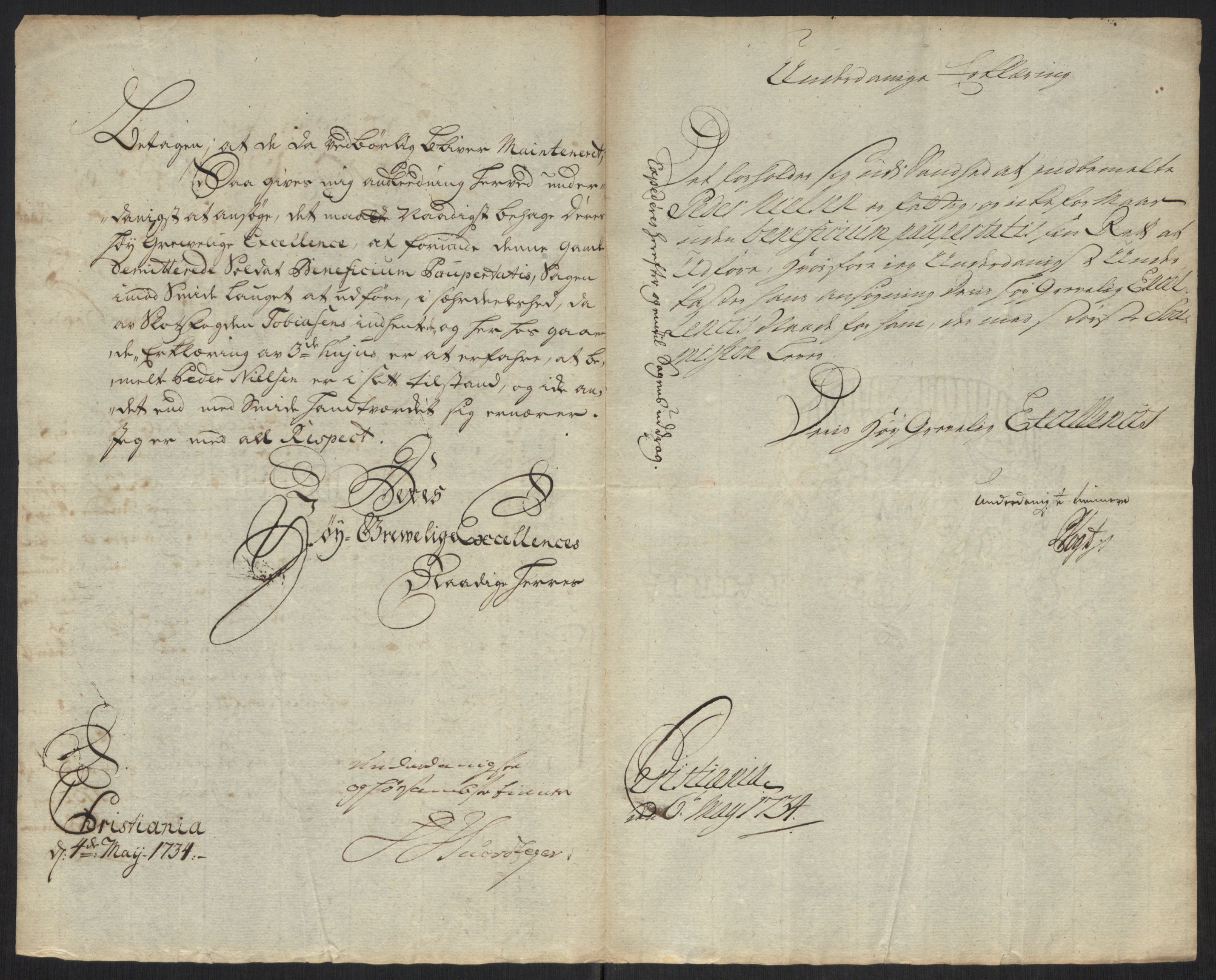 Stattholderembetet 1572-1771, AV/RA-EA-2870/Ef/L0107: Brev fra embetsmenn og andre, 1733-1734, p. 249