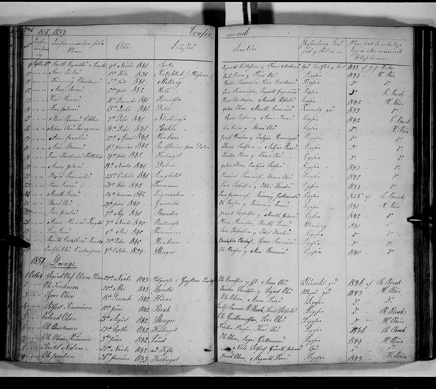 Lom prestekontor, SAH/PREST-070/L/L0004: Parish register (copy) no. 4, 1845-1864, p. 236-237