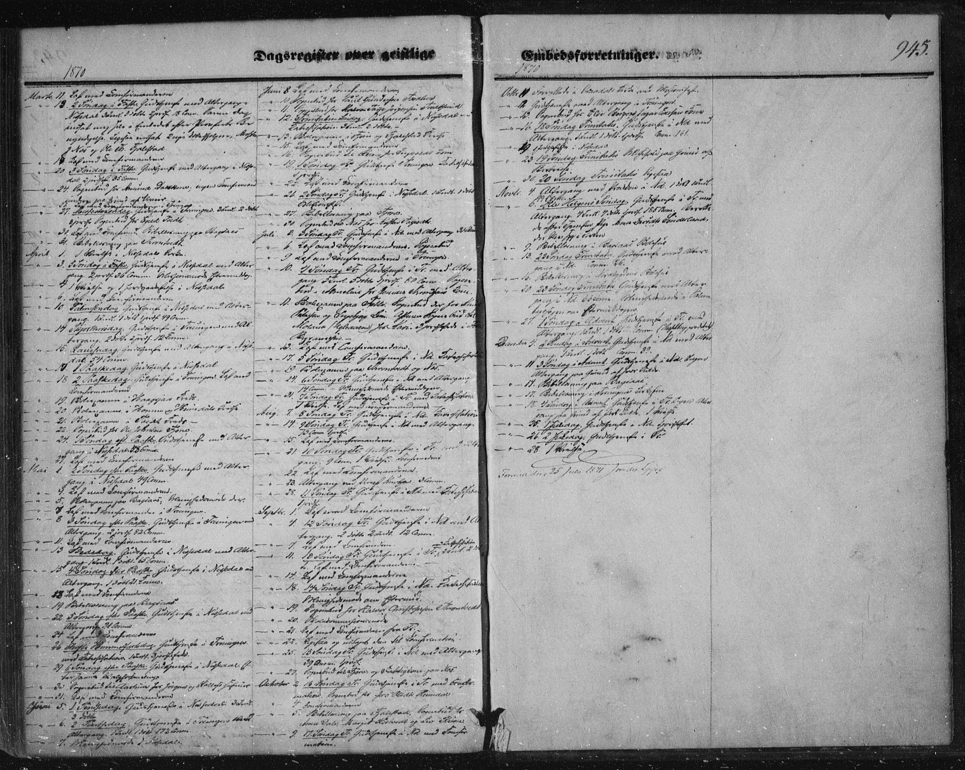 Nissedal kirkebøker, AV/SAKO-A-288/F/Fa/L0003: Parish register (official) no. I 3, 1846-1870, p. 944-945