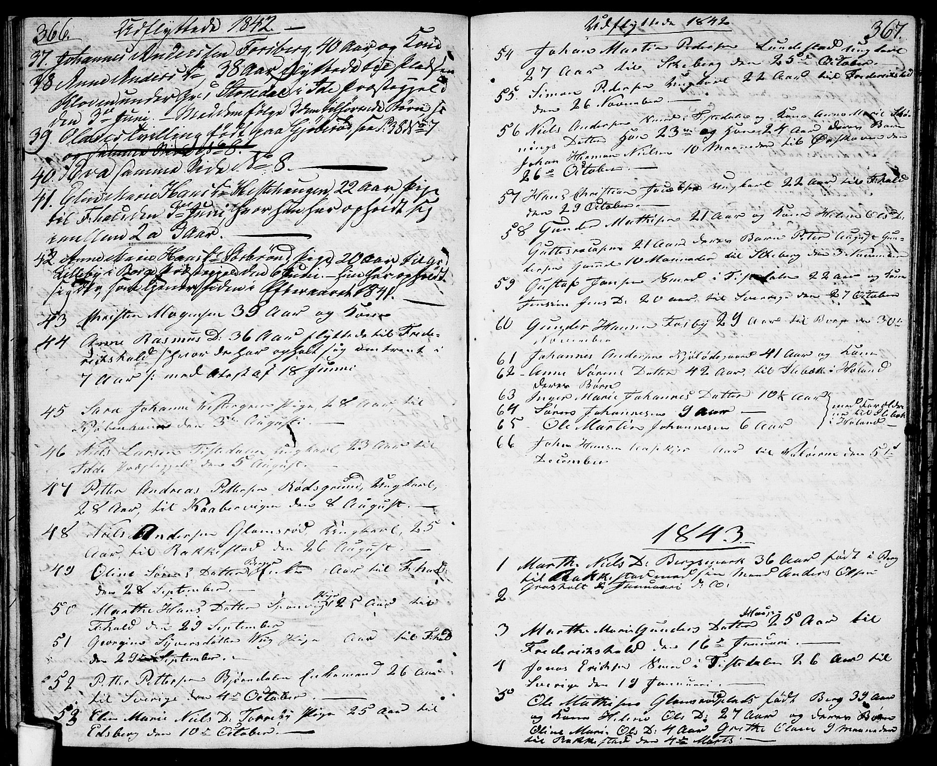 Berg prestekontor Kirkebøker, AV/SAO-A-10902/G/Ga/L0002: Parish register (copy) no. I 2, 1832-1844, p. 366-367