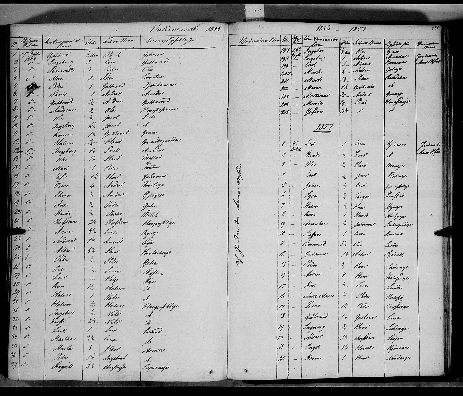 Jevnaker prestekontor, AV/SAH-PREST-116/H/Ha/Haa/L0006: Parish register (official) no. 6, 1837-1857, p. 331