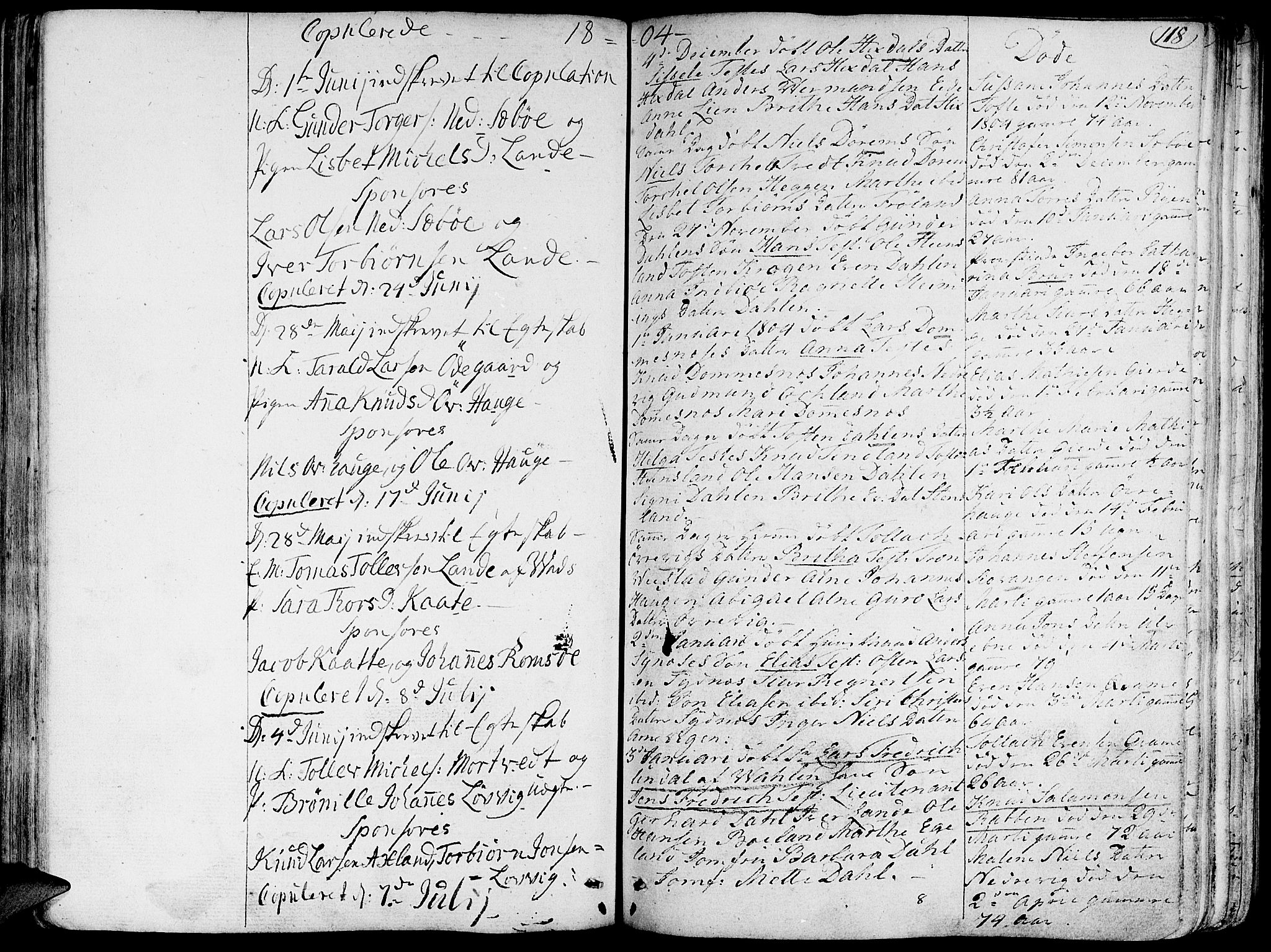 Fjelberg sokneprestembete, SAB/A-75201/H/Haa: Parish register (official) no. A 3, 1788-1815, p. 118