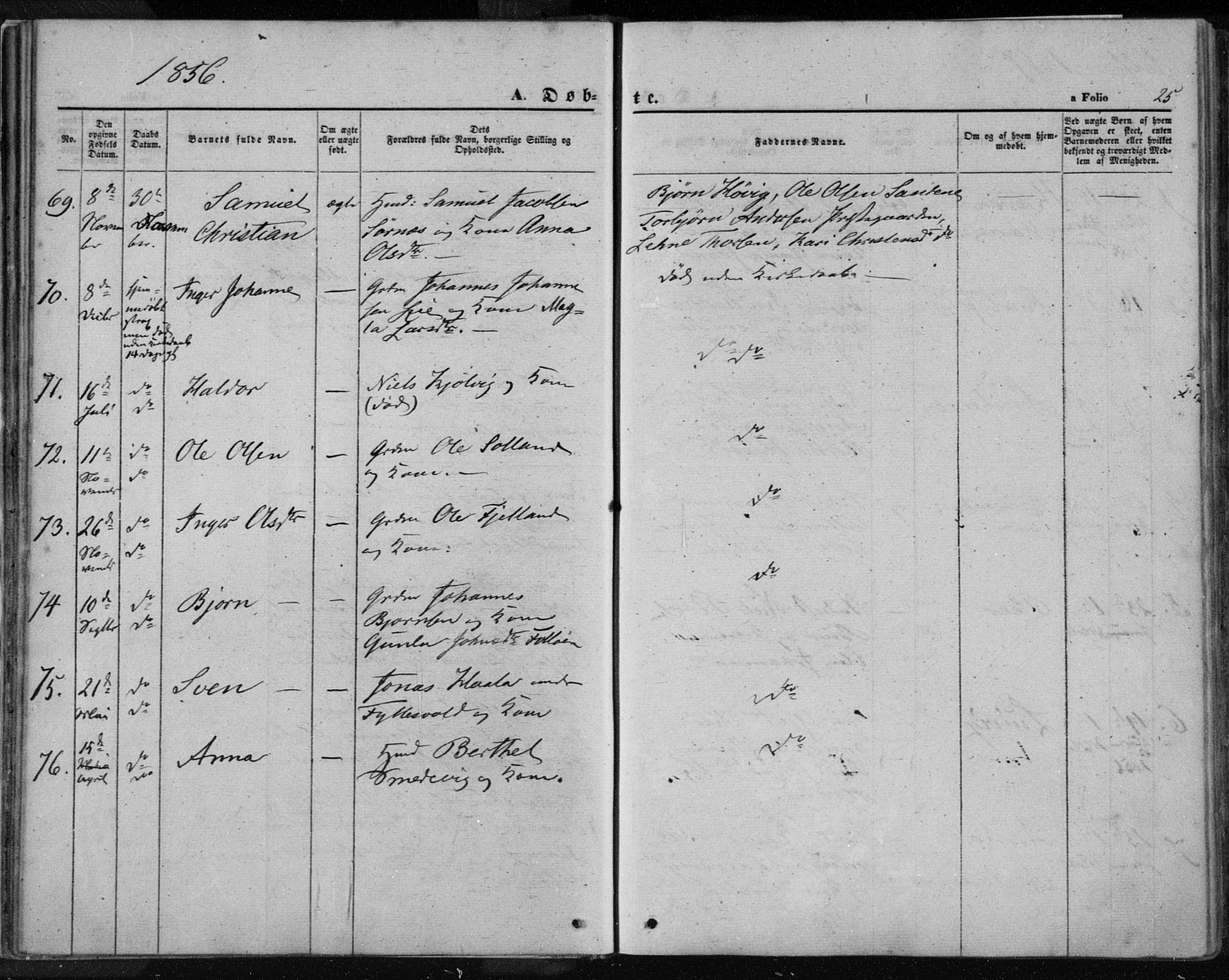 Jelsa sokneprestkontor, AV/SAST-A-101842/01/IV: Parish register (official) no. A 7, 1854-1866, p. 25