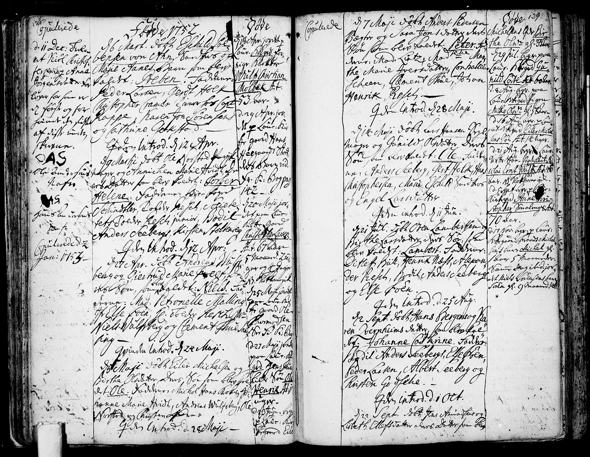 Tønsberg kirkebøker, SAKO/A-330/F/Fb/L0001: Parish register (official) no. II 1, 1690-1796, p. 128-129