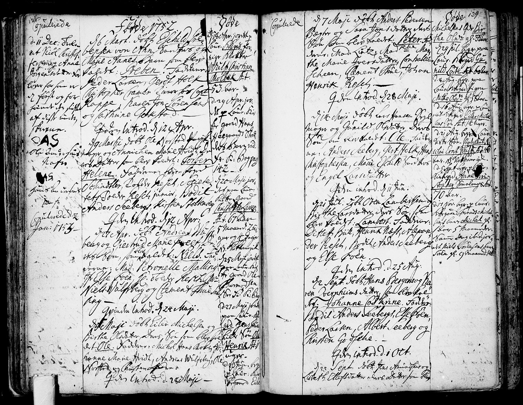 Tønsberg kirkebøker, AV/SAKO-A-330/F/Fb/L0001: Parish register (official) no. II 1, 1690-1796, p. 128-129