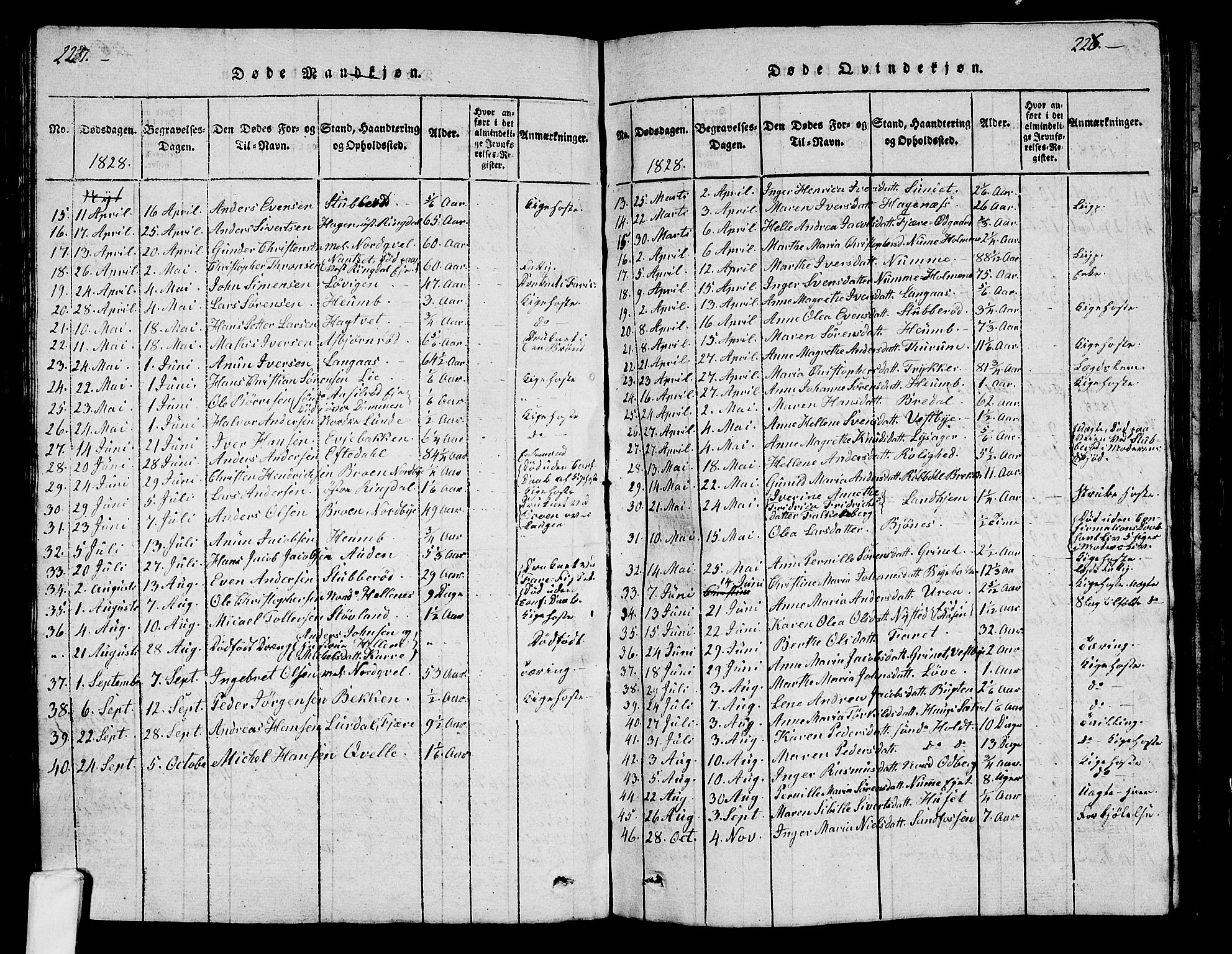 Hedrum kirkebøker, SAKO/A-344/G/Ga/L0003: Parish register (copy) no. I 3, 1817-1835, p. 227-228
