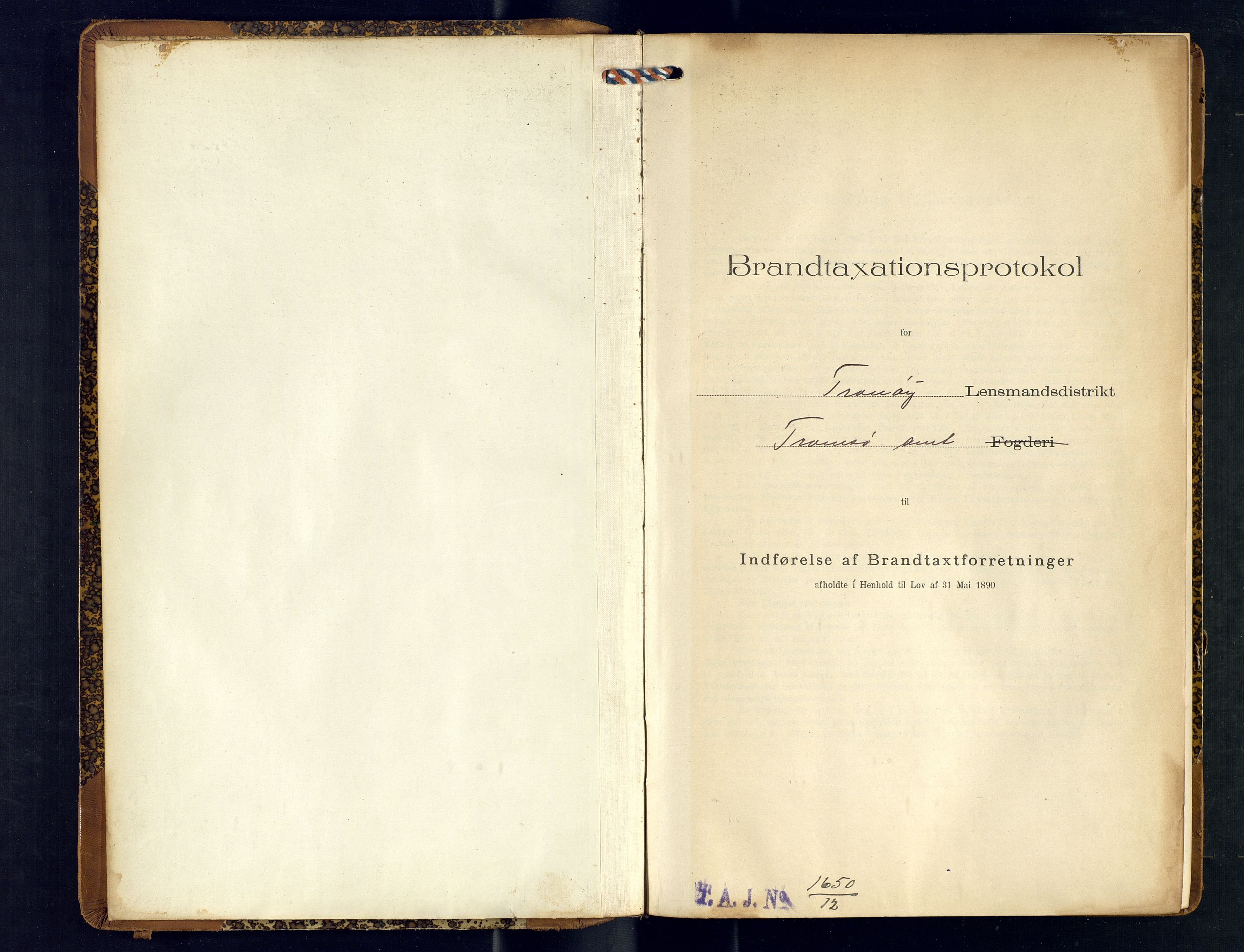 Tranøy lensmannskontor (Sørreisa lensmannskontor), AV/SATØ-SATØ-46/1/F/Fq/Fqc/L0256: Branntakstprotokoller, 1912-1913