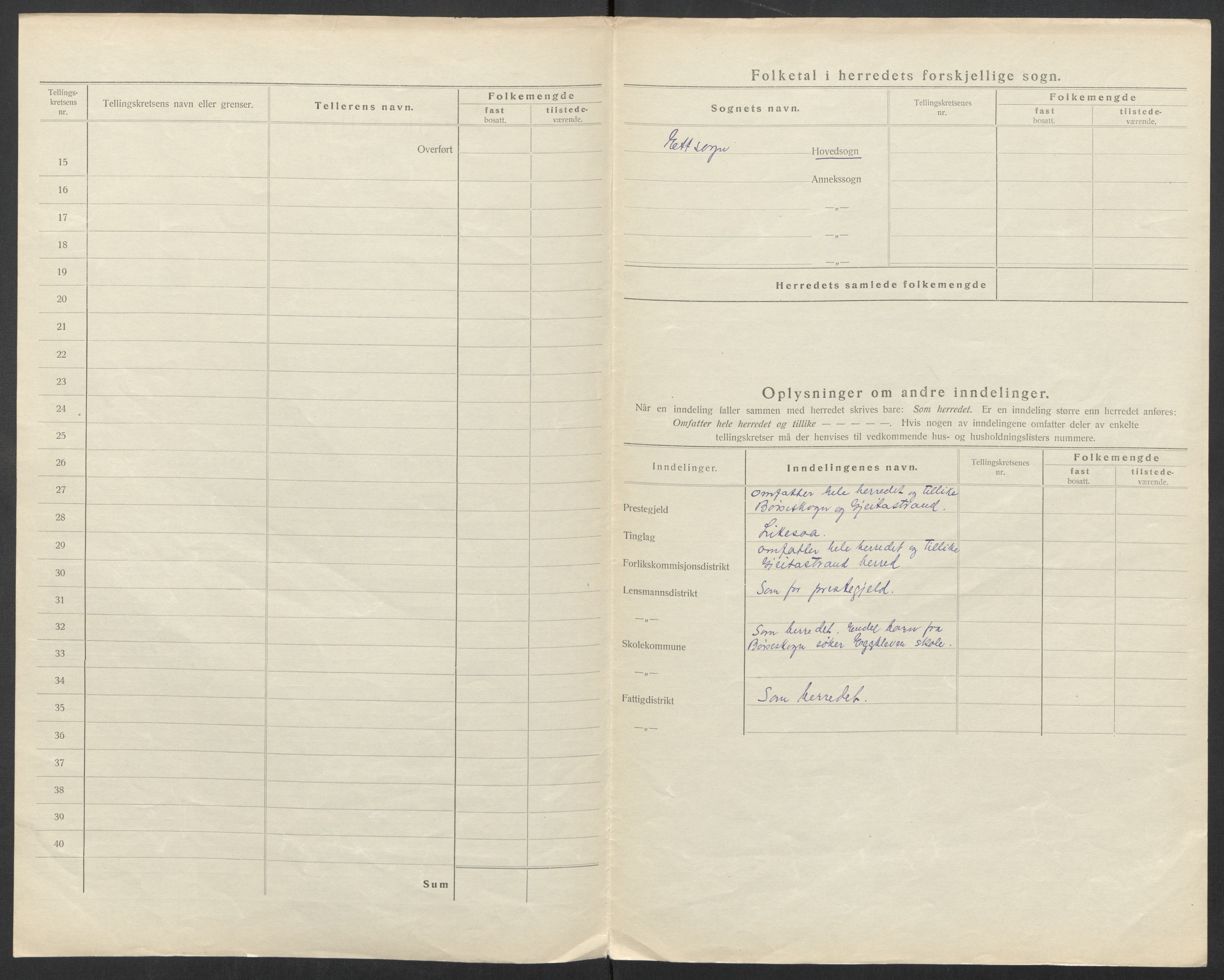 SAT, 1920 census for Børsa, 1920, p. 9