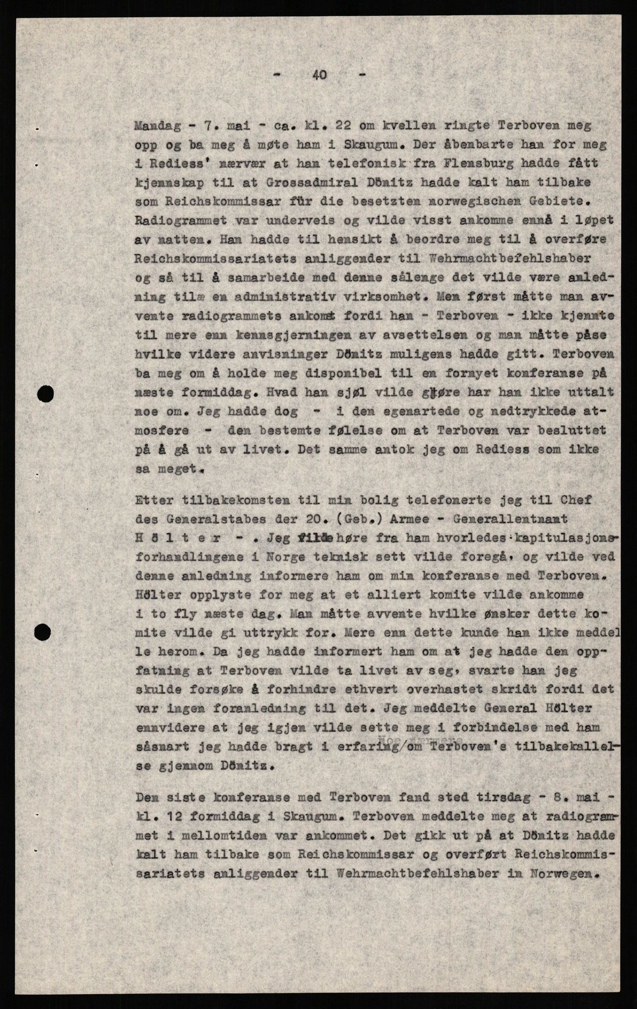 Forsvaret, Forsvarets overkommando II, AV/RA-RAFA-3915/D/Db/L0017: CI Questionaires. Tyske okkupasjonsstyrker i Norge. Tyskere., 1945-1946, p. 322