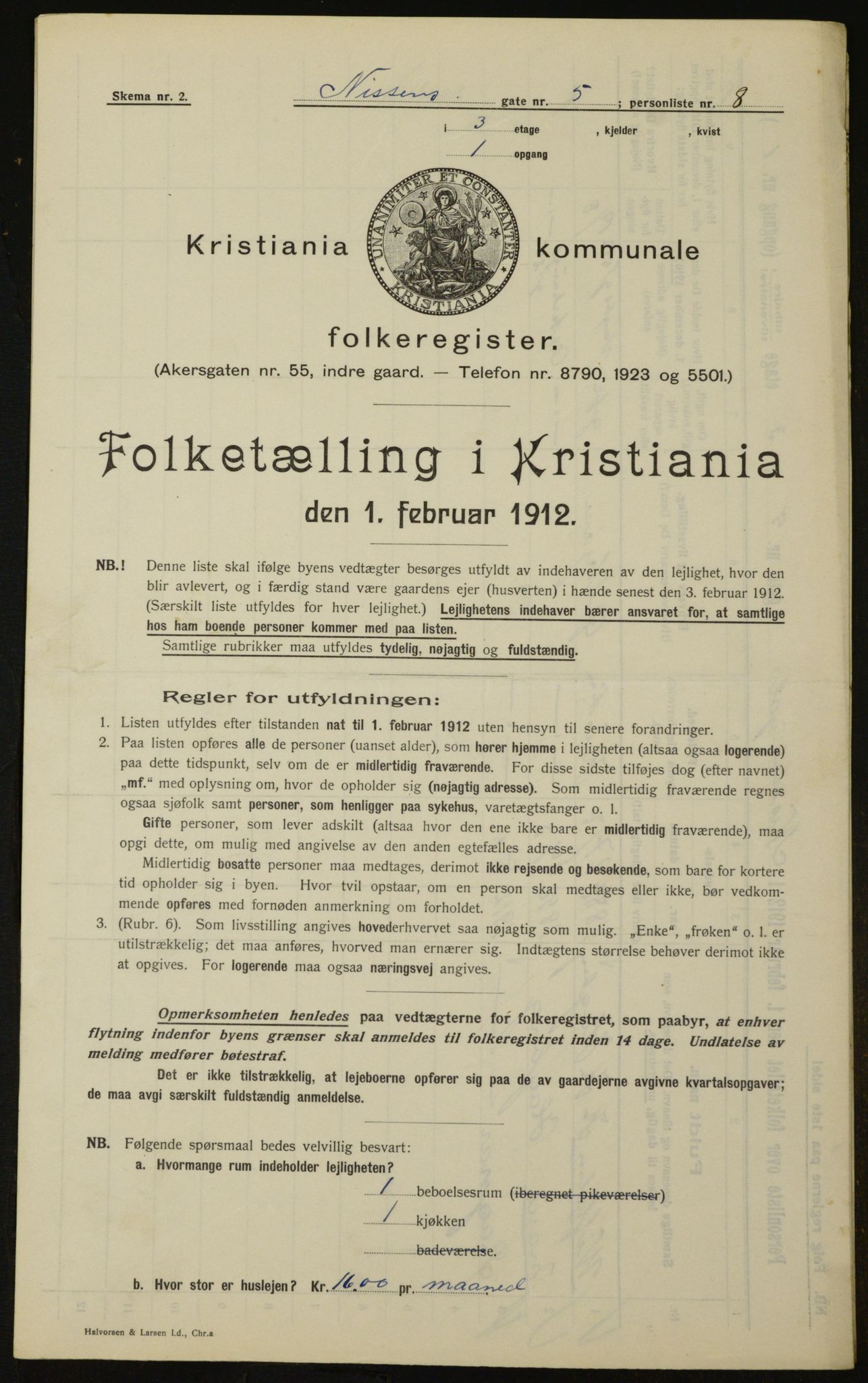 OBA, Municipal Census 1912 for Kristiania, 1912, p. 71762