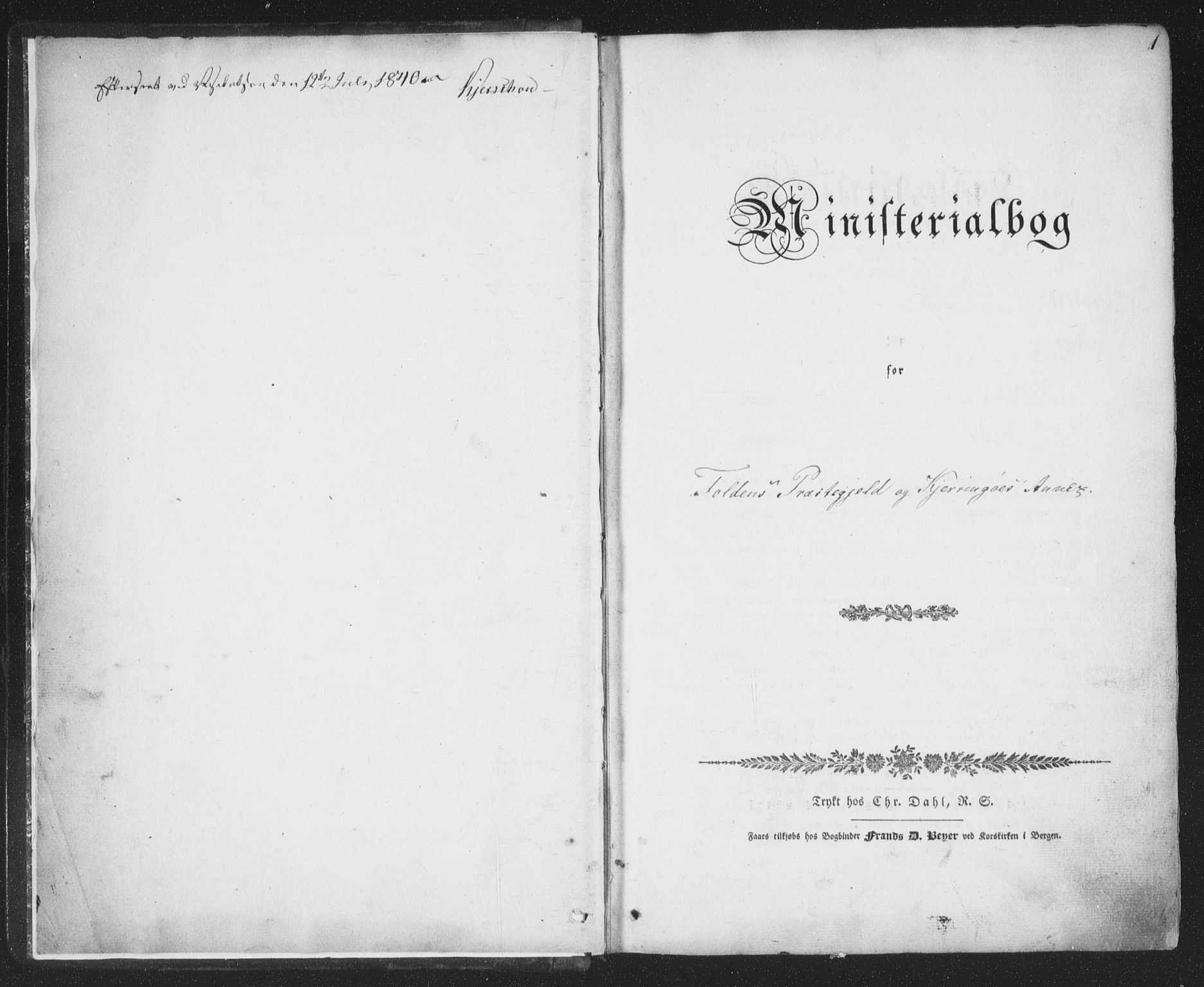 Ministerialprotokoller, klokkerbøker og fødselsregistre - Nordland, AV/SAT-A-1459/853/L0769: Parish register (official) no. 853A08, 1836-1856, p. 1