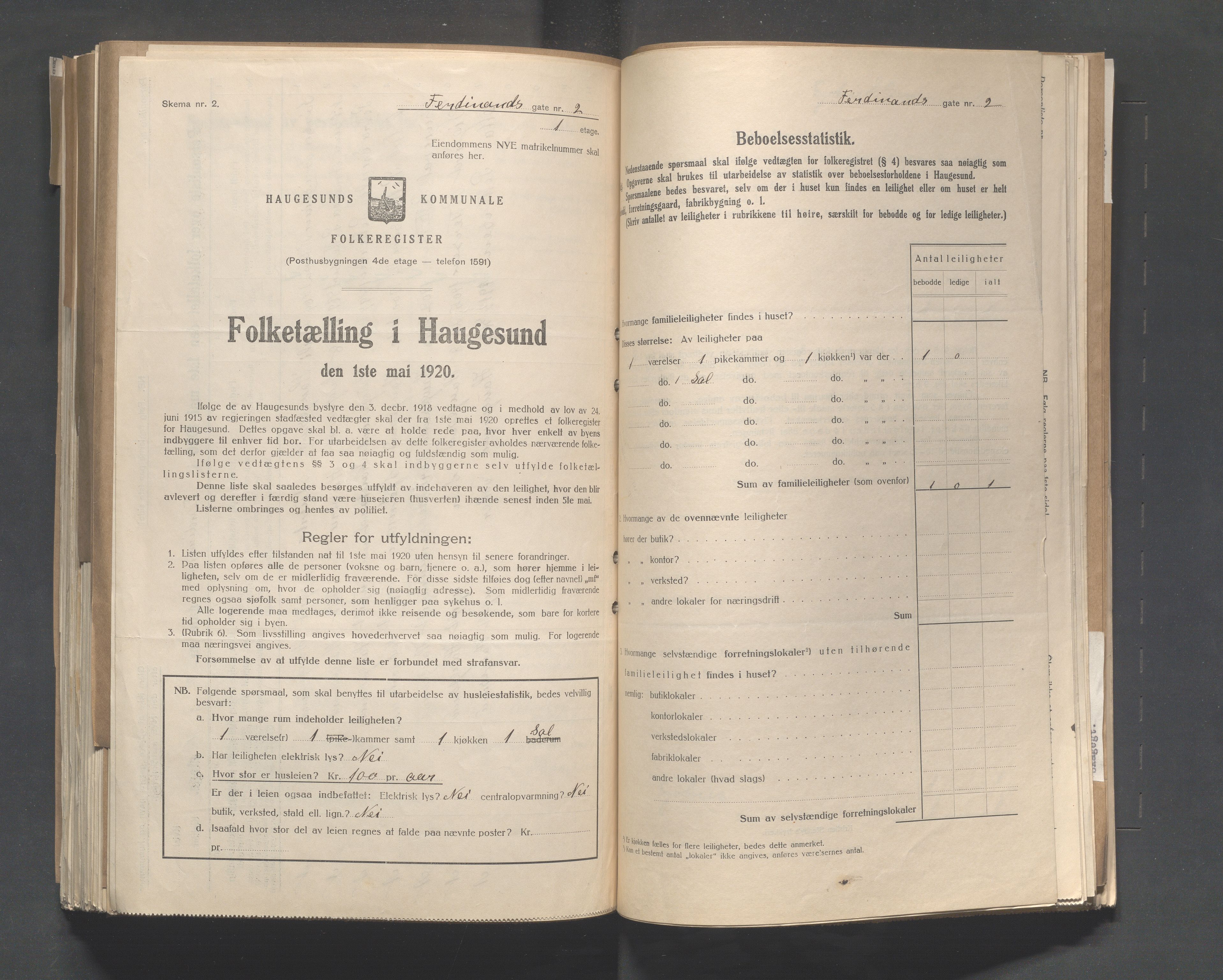 IKAR, Local census 1.5.1920 for Haugesund, 1920, p. 6267