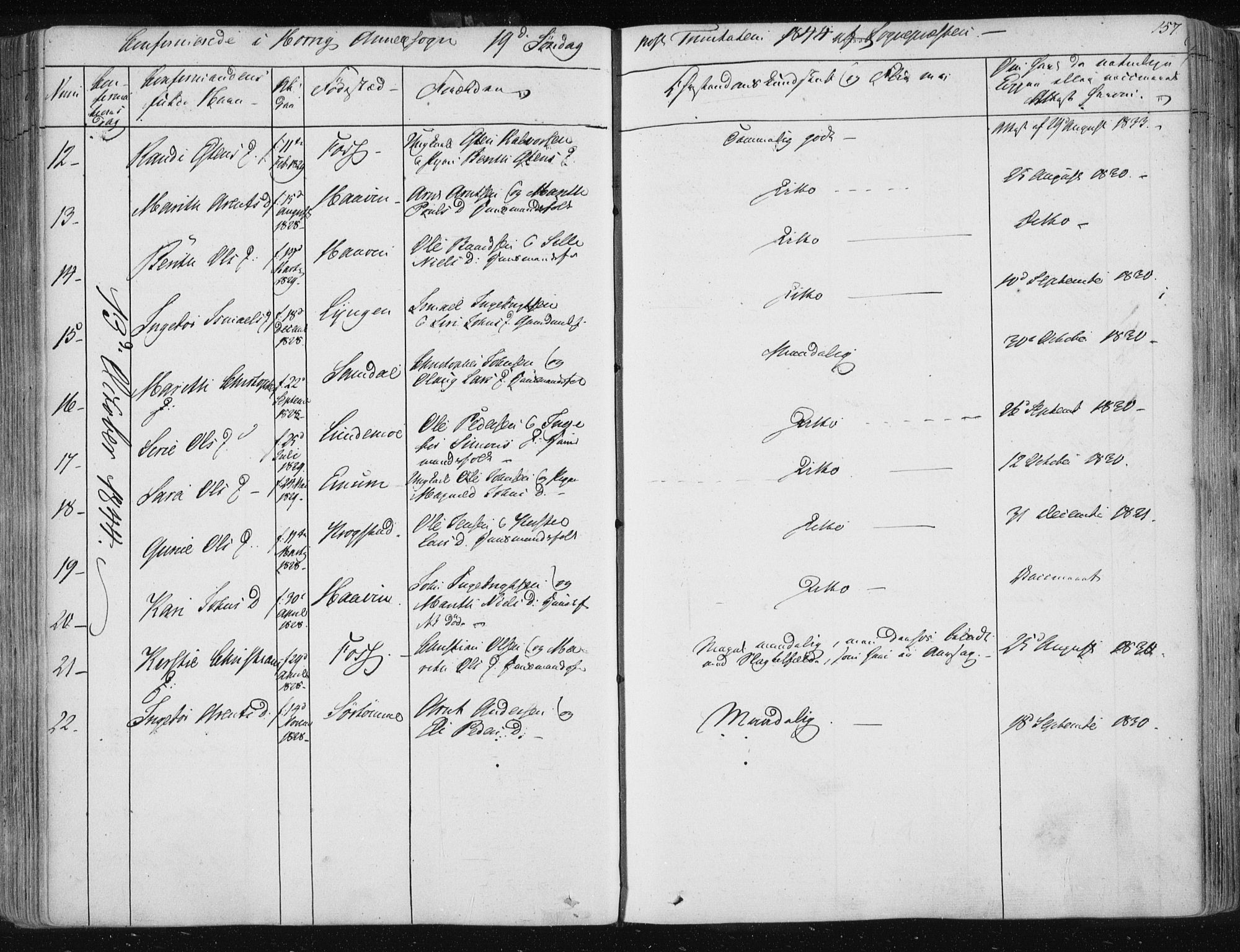 Ministerialprotokoller, klokkerbøker og fødselsregistre - Sør-Trøndelag, AV/SAT-A-1456/687/L0998: Parish register (official) no. 687A05 /2, 1843-1849, p. 157