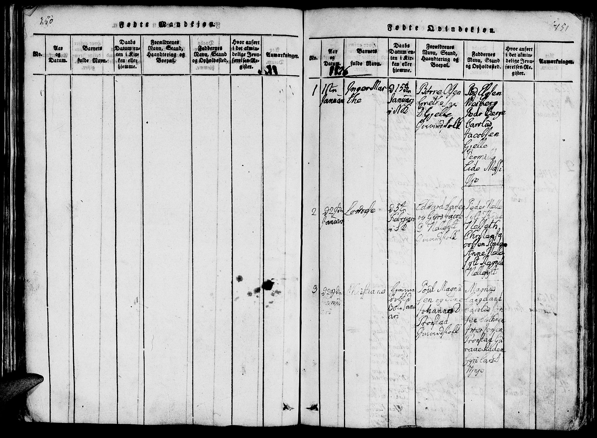Ministerialprotokoller, klokkerbøker og fødselsregistre - Møre og Romsdal, SAT/A-1454/519/L0260: Parish register (copy) no. 519C01, 1817-1829, p. 150-151