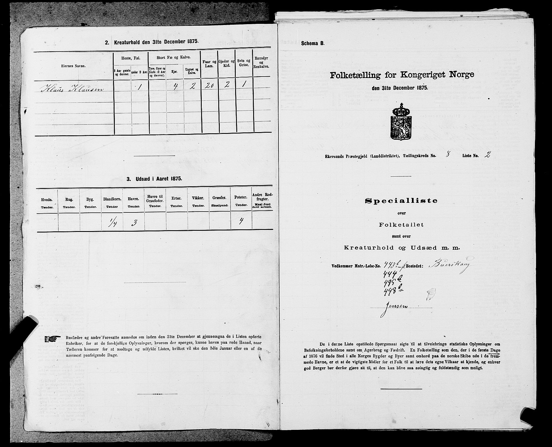 SAST, 1875 census for 1116L Eigersund/Eigersund og Ogna, 1875, p. 859