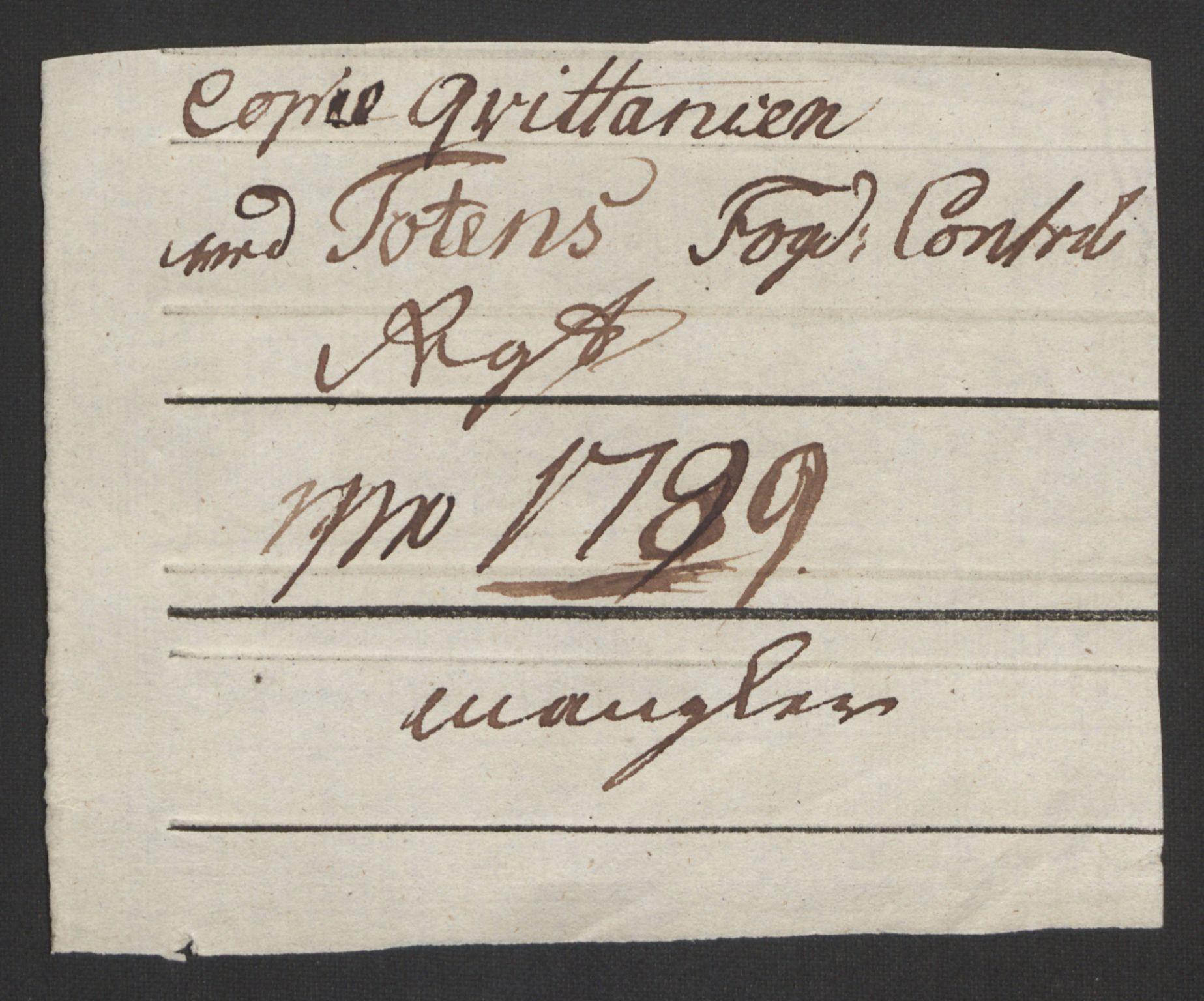 Rentekammeret inntil 1814, Reviderte regnskaper, Fogderegnskap, AV/RA-EA-4092/R19/L1374: Fogderegnskap Toten, Hadeland og Vardal, 1787, p. 30