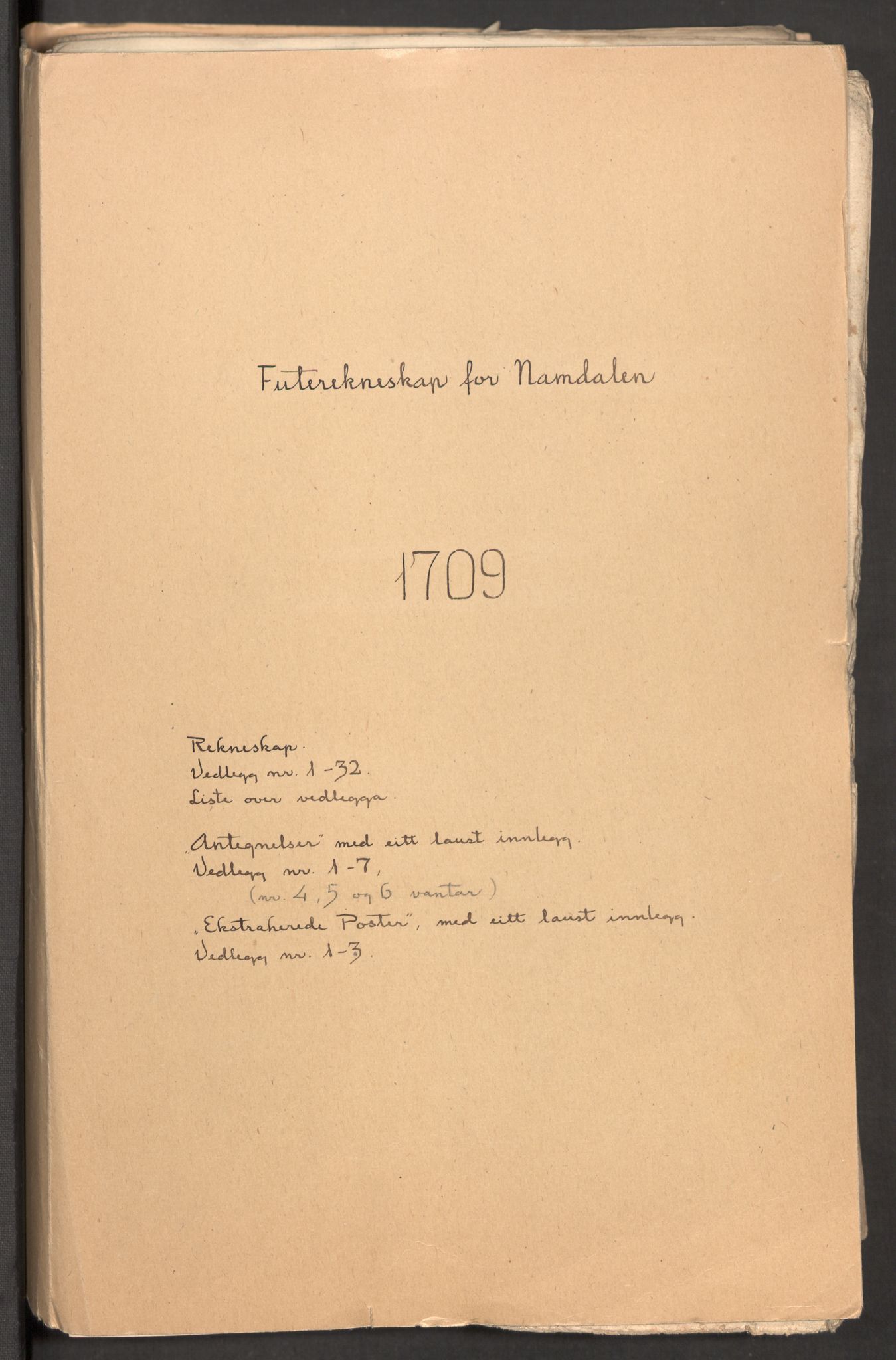 Rentekammeret inntil 1814, Reviderte regnskaper, Fogderegnskap, RA/EA-4092/R64/L4431: Fogderegnskap Namdal, 1709-1710, p. 2