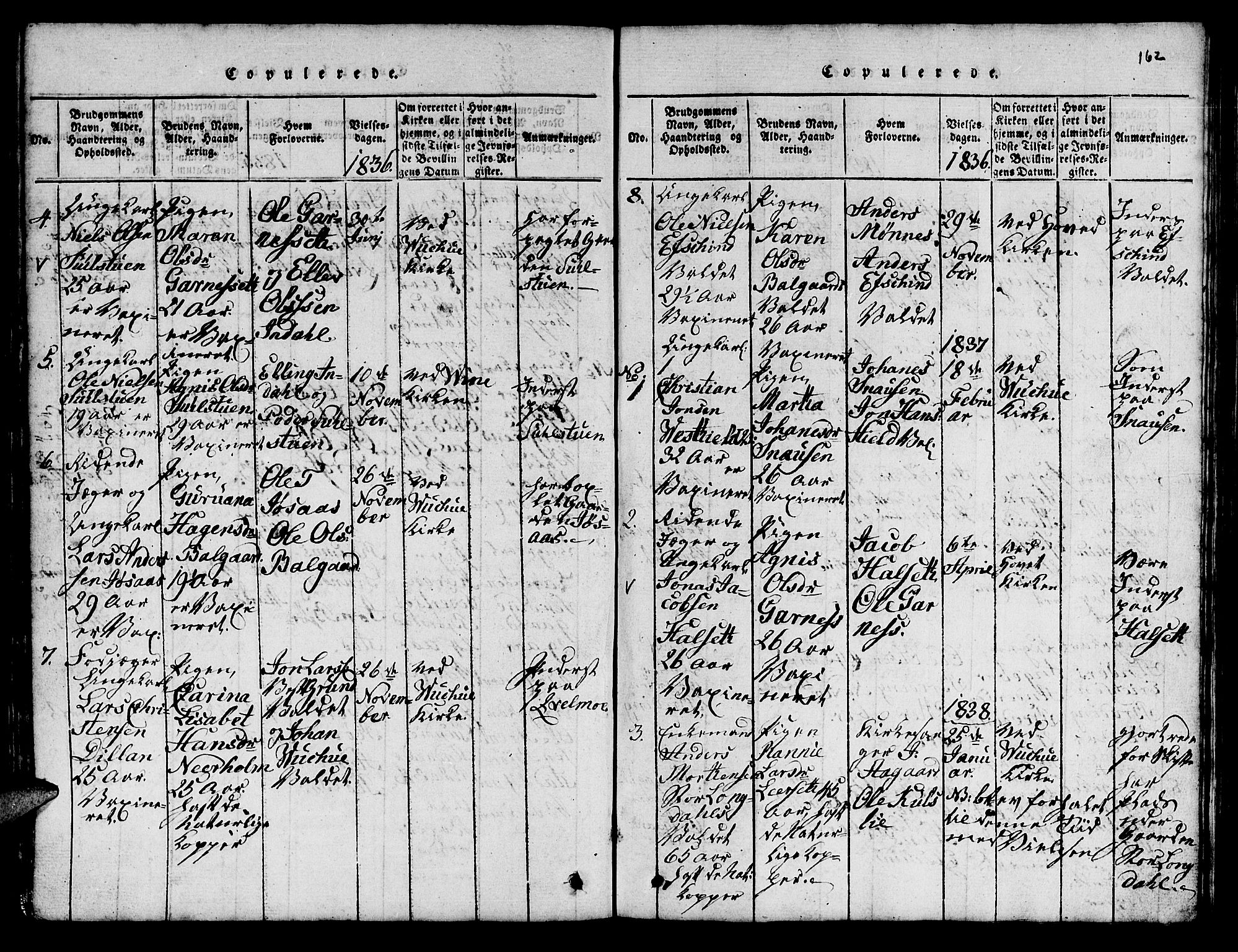 Ministerialprotokoller, klokkerbøker og fødselsregistre - Nord-Trøndelag, SAT/A-1458/724/L0265: Parish register (copy) no. 724C01, 1816-1845, p. 162