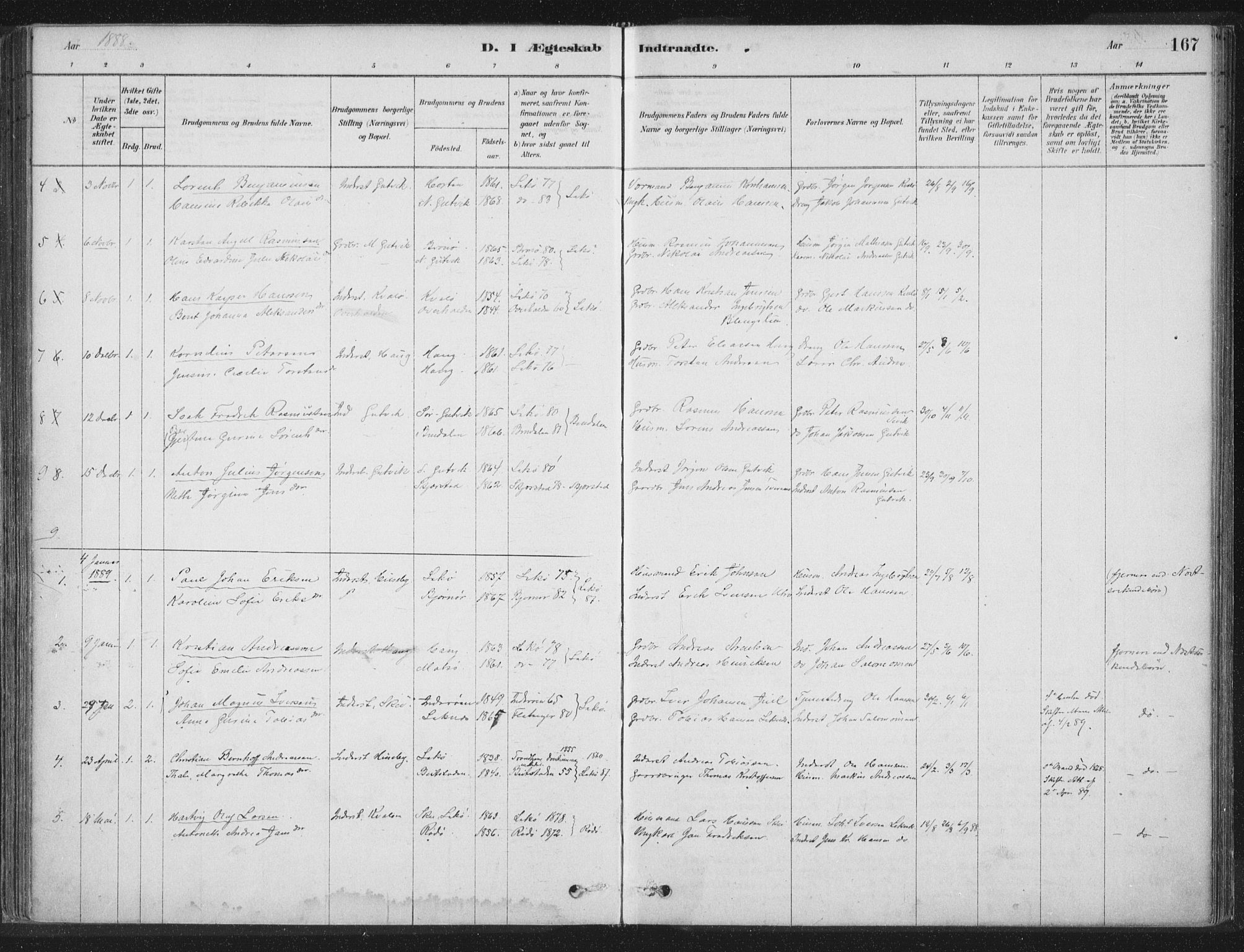 Ministerialprotokoller, klokkerbøker og fødselsregistre - Nord-Trøndelag, SAT/A-1458/788/L0697: Parish register (official) no. 788A04, 1878-1902, p. 167