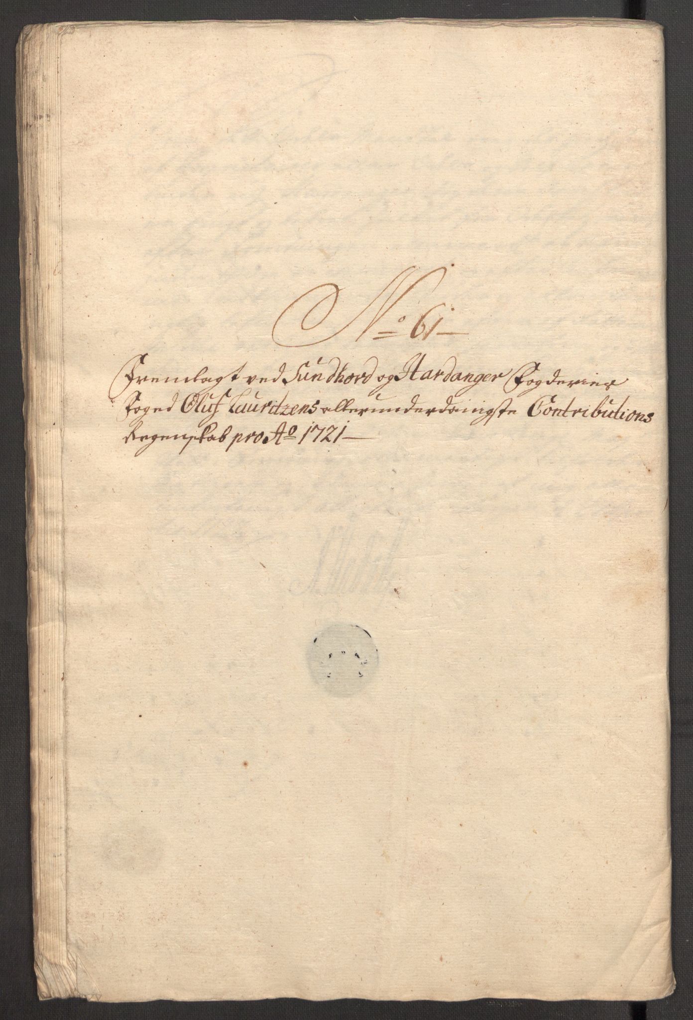 Rentekammeret inntil 1814, Reviderte regnskaper, Fogderegnskap, RA/EA-4092/R48/L3000: Fogderegnskap Sunnhordland og Hardanger, 1721, p. 381