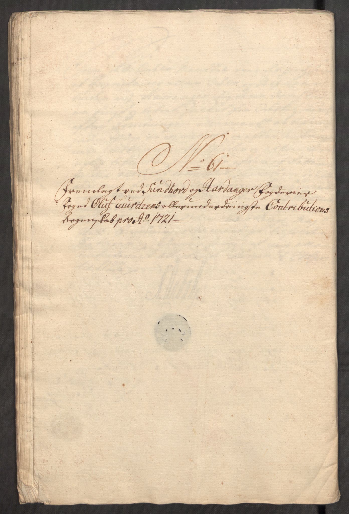 Rentekammeret inntil 1814, Reviderte regnskaper, Fogderegnskap, AV/RA-EA-4092/R48/L3000: Fogderegnskap Sunnhordland og Hardanger, 1721, p. 381