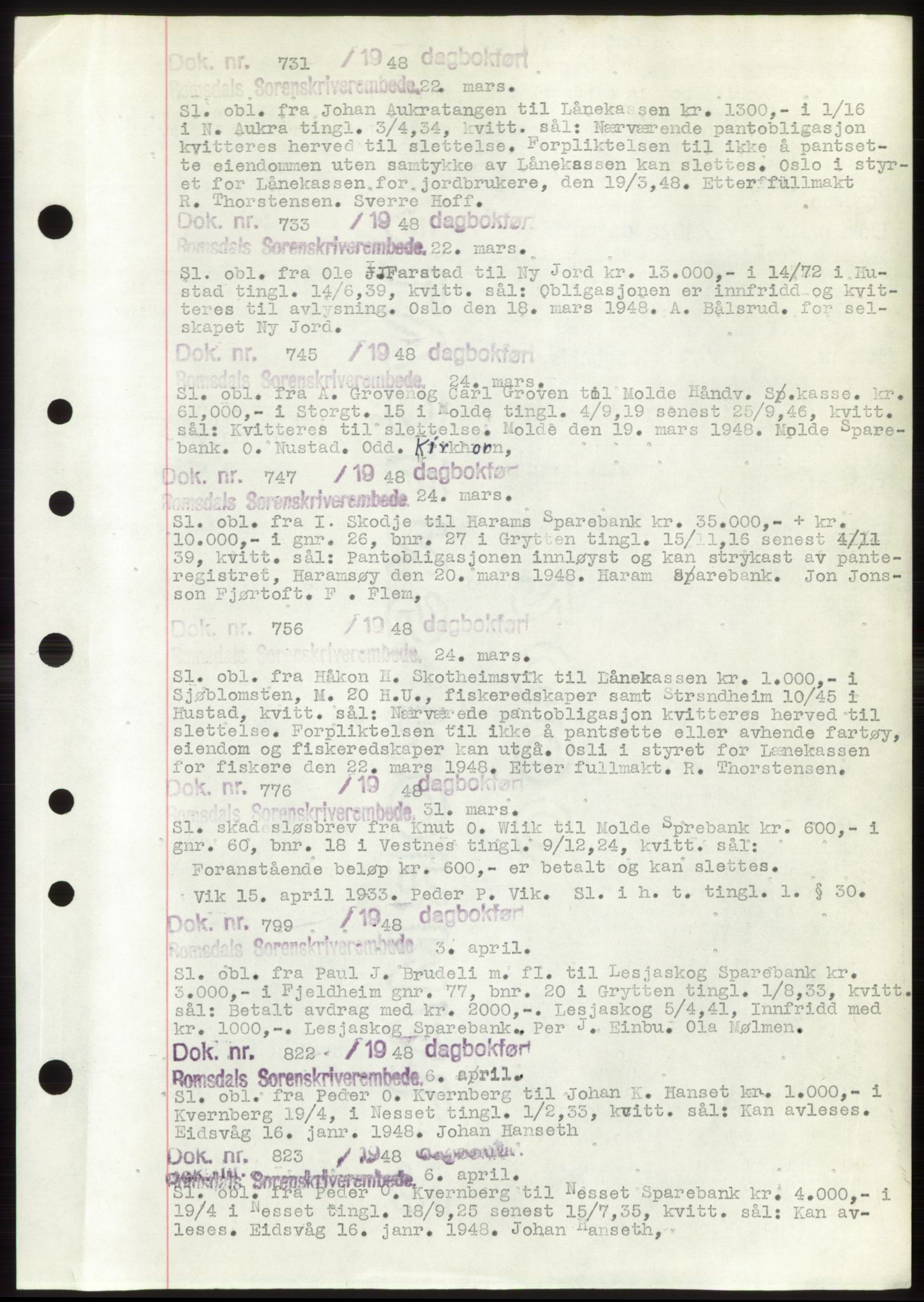 Romsdal sorenskriveri, AV/SAT-A-4149/1/2/2C: Mortgage book no. C1b, 1946-1949, Deed date: 22.03.1948