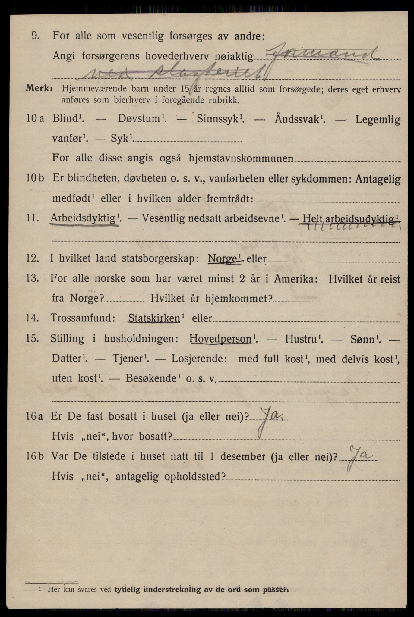 SAT, 1920 census for Kristiansund, 1920, p. 10352