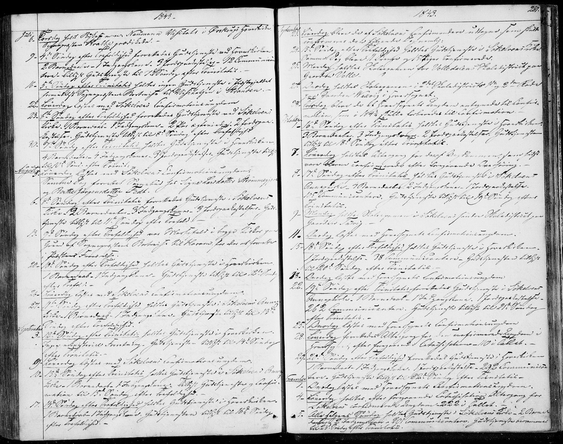 Ministerialprotokoller, klokkerbøker og fødselsregistre - Møre og Romsdal, AV/SAT-A-1454/522/L0312: Parish register (official) no. 522A07, 1843-1851, p. 267