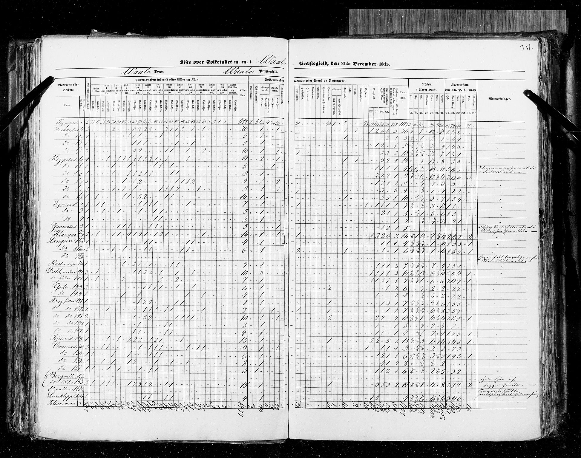 RA, Census 1845, vol. 4: Buskerud amt og Jarlsberg og Larvik amt, 1845, p. 331