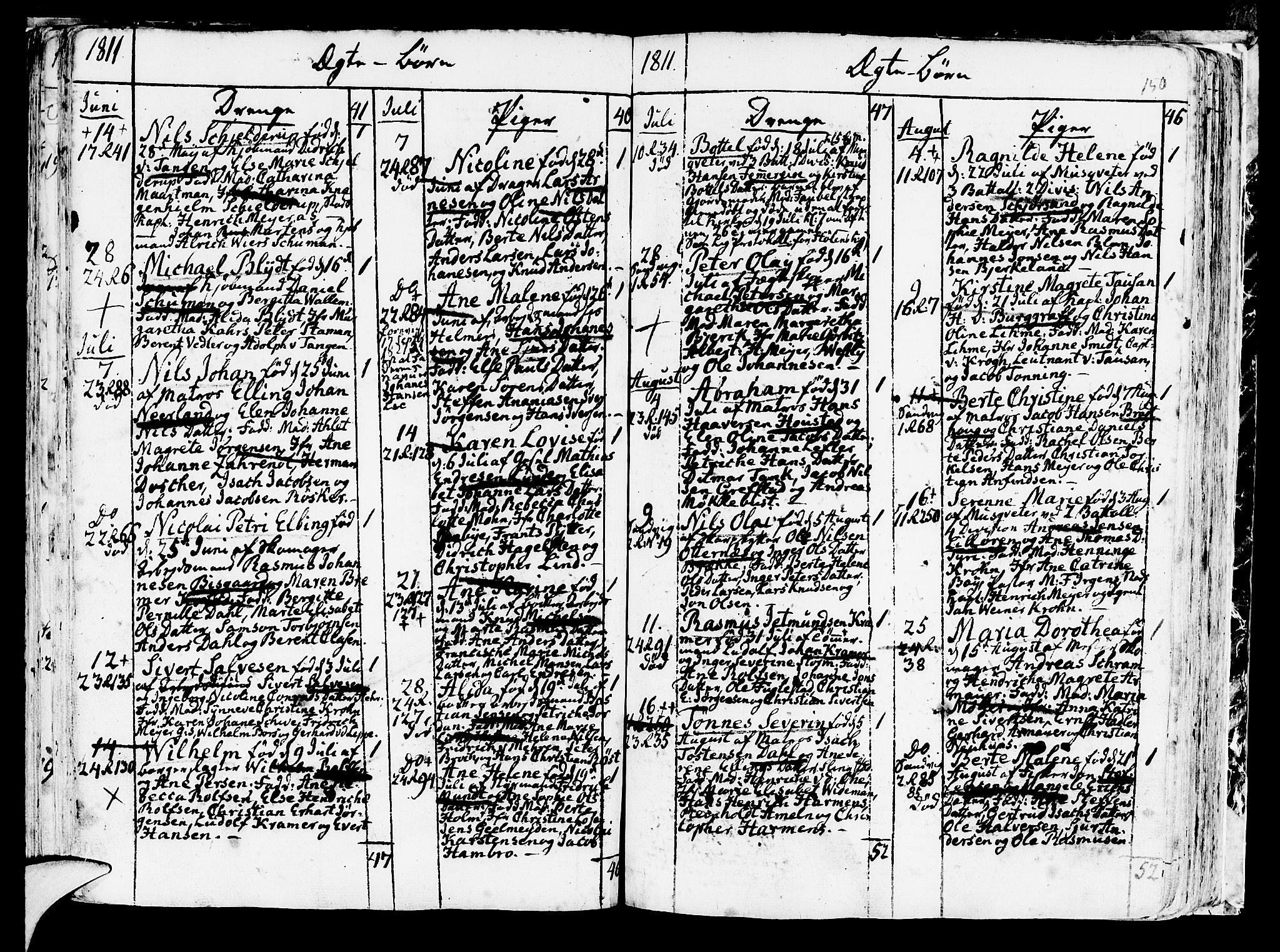 Korskirken sokneprestembete, AV/SAB-A-76101/H/Haa/L0006: Parish register (official) no. A 6, 1790-1820, p. 150