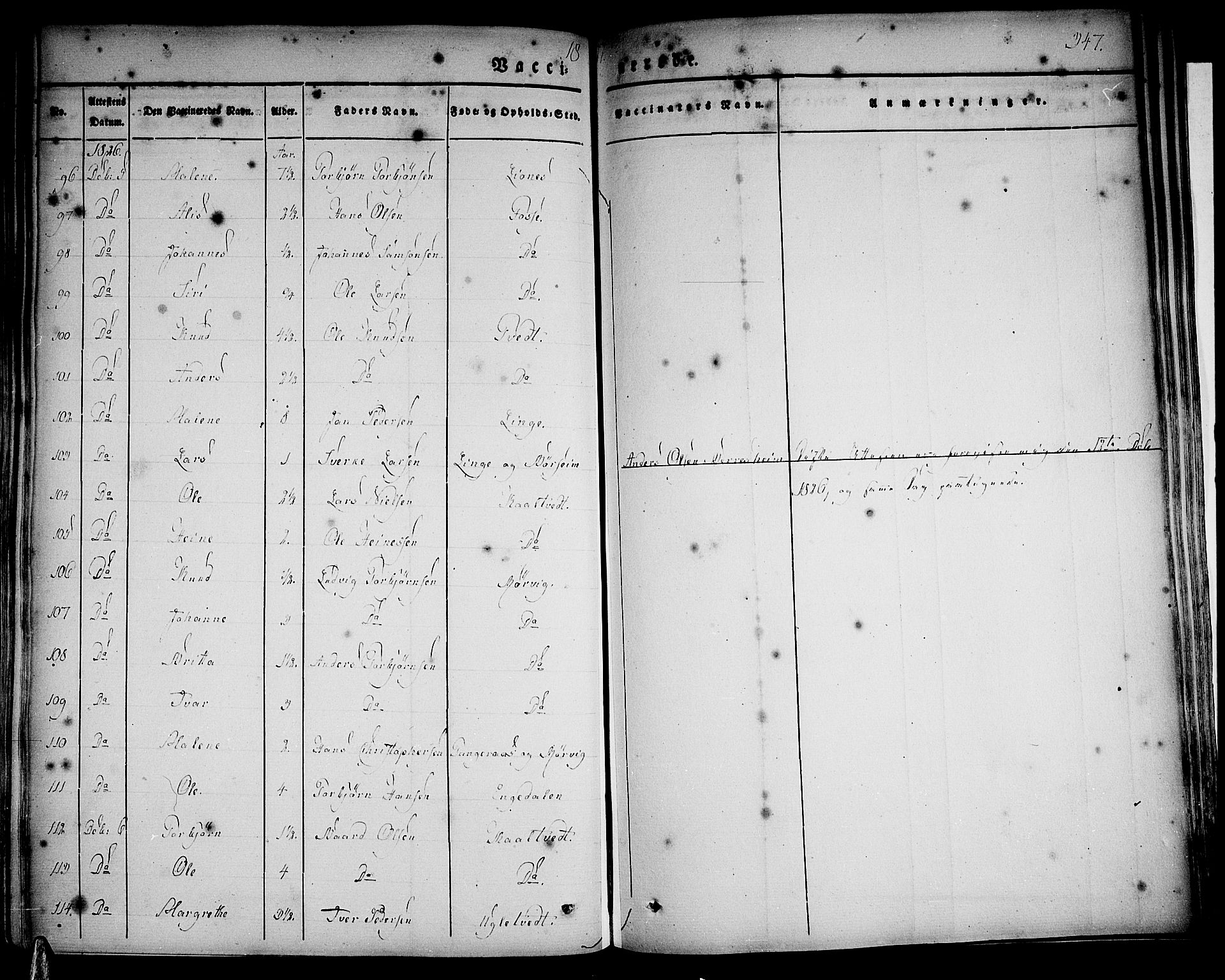 Strandebarm sokneprestembete, AV/SAB-A-78401/H/Haa: Parish register (official) no. A 6, 1826-1843, p. 347