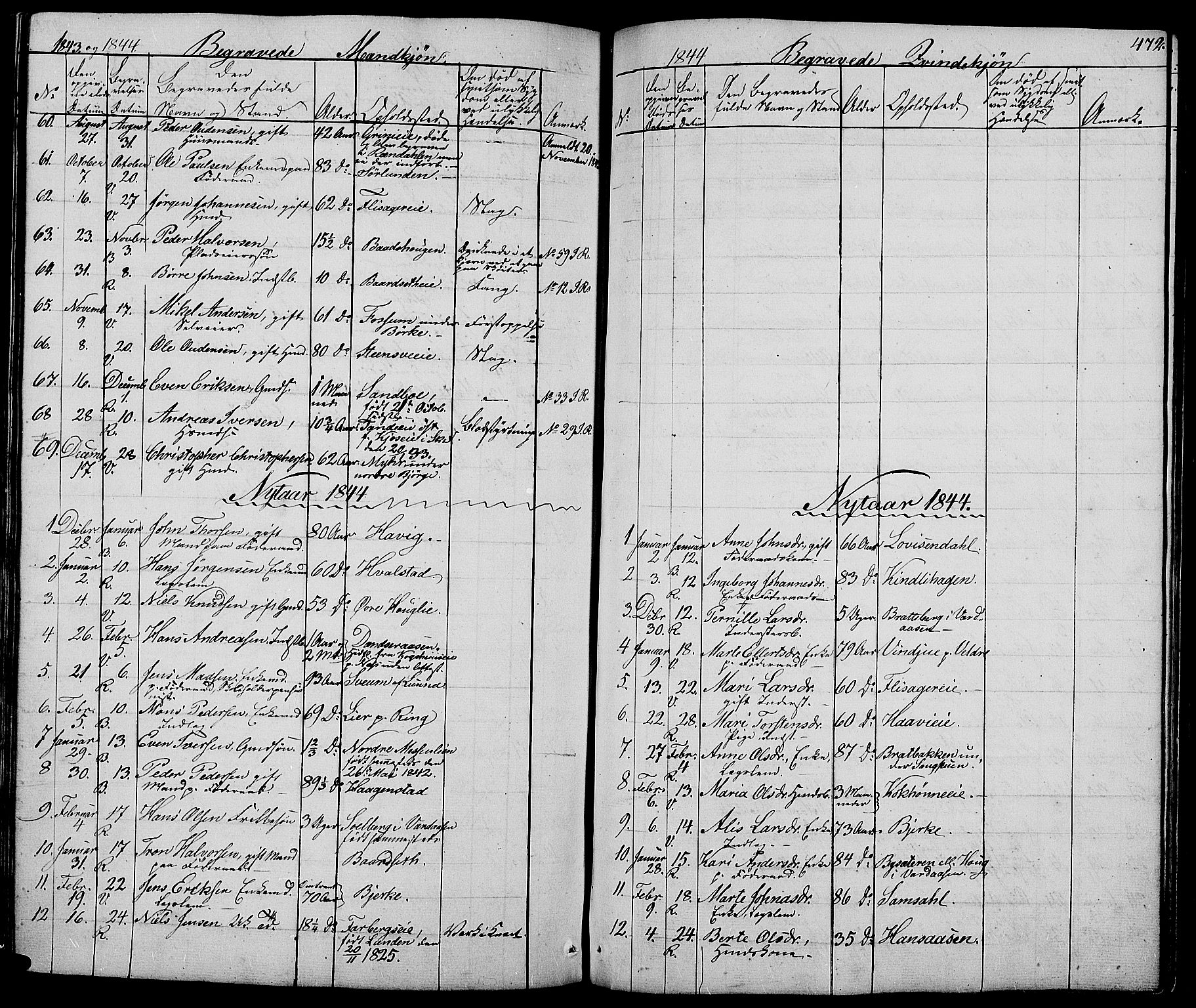 Ringsaker prestekontor, AV/SAH-PREST-014/L/La/L0005: Parish register (copy) no. 5, 1839-1850, p. 472