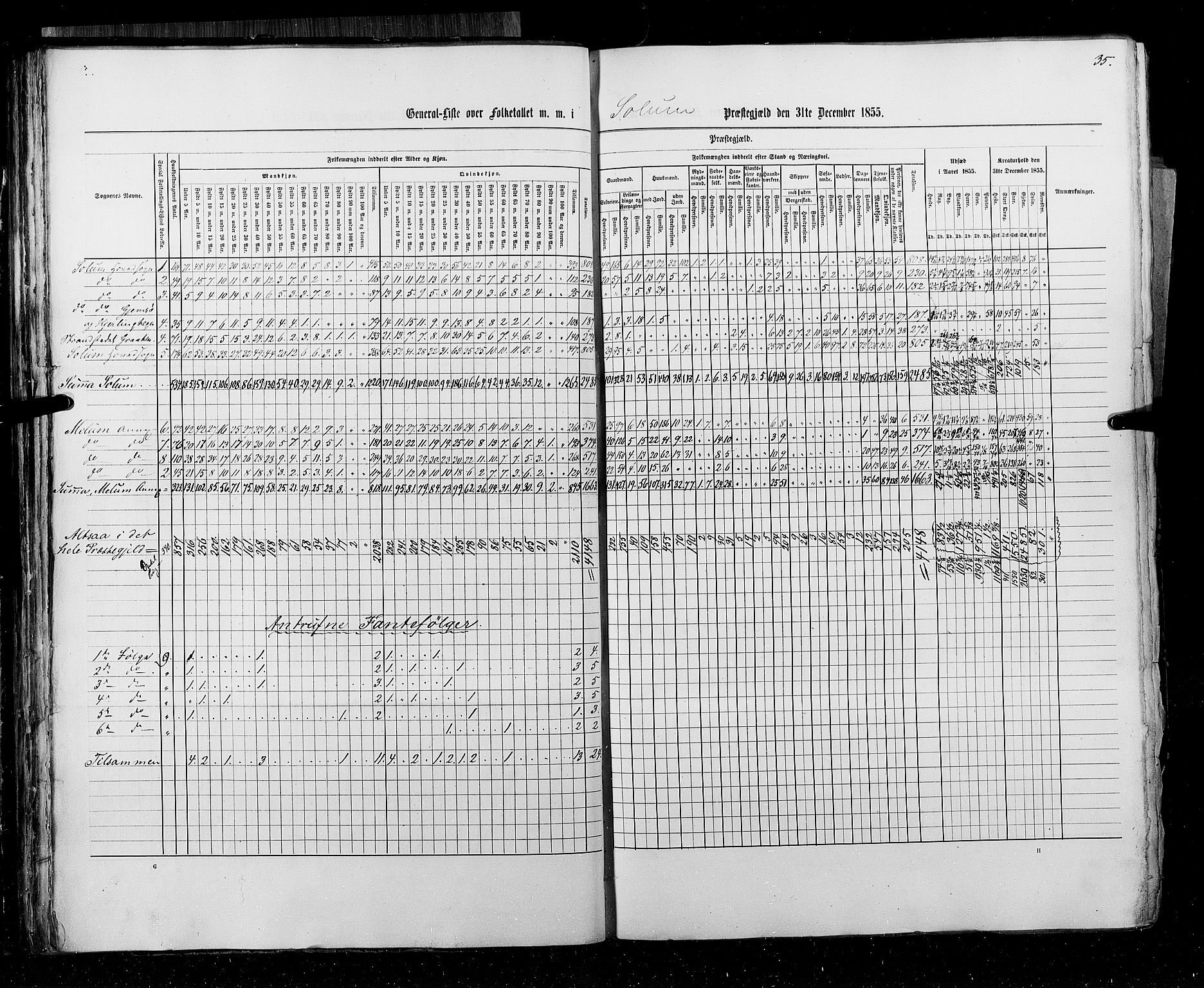 RA, Census 1855, vol. 3: Bratsberg amt, Nedenes amt og Lister og Mandal amt, 1855, p. 35