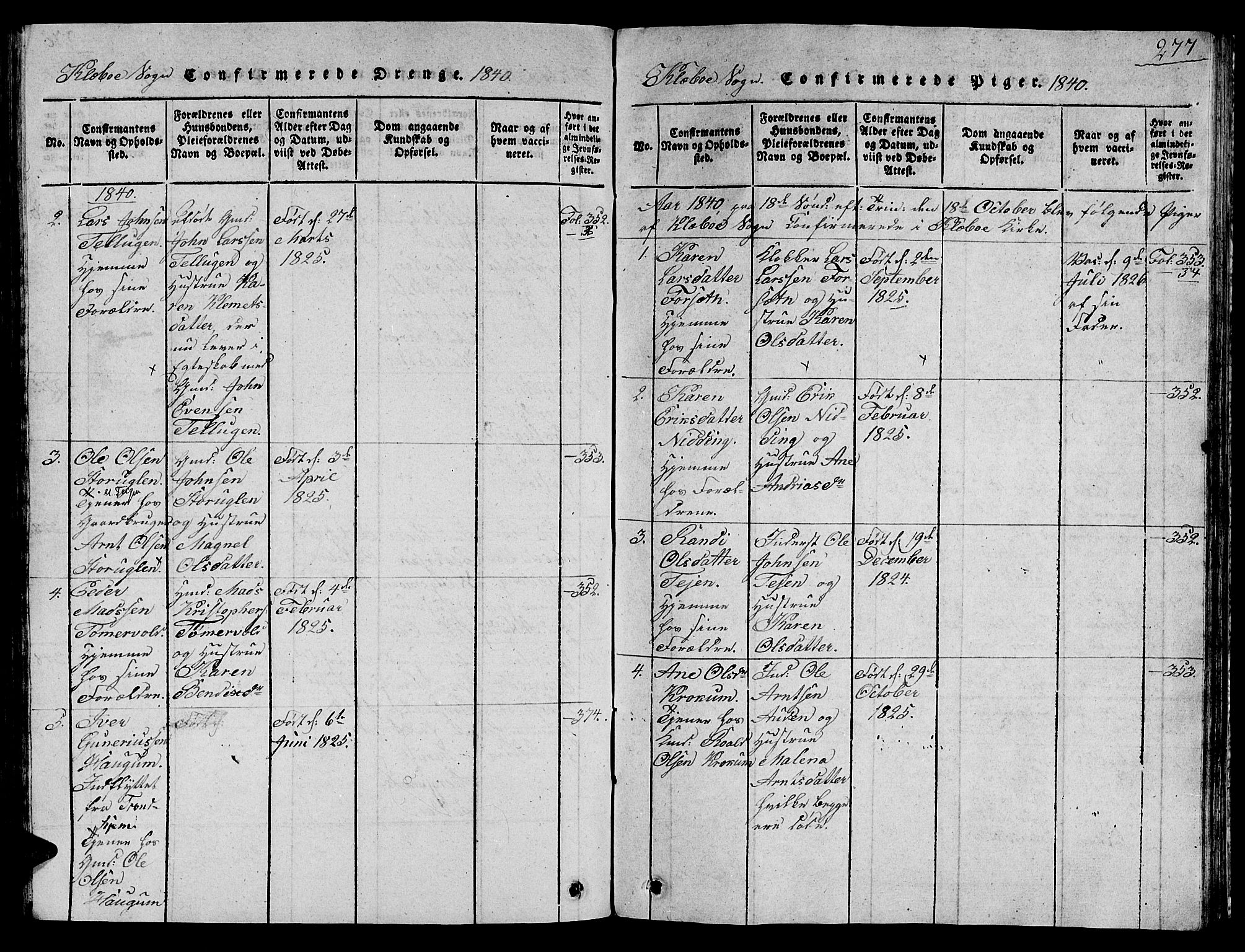 Ministerialprotokoller, klokkerbøker og fødselsregistre - Sør-Trøndelag, SAT/A-1456/618/L0450: Parish register (copy) no. 618C01, 1816-1865, p. 277