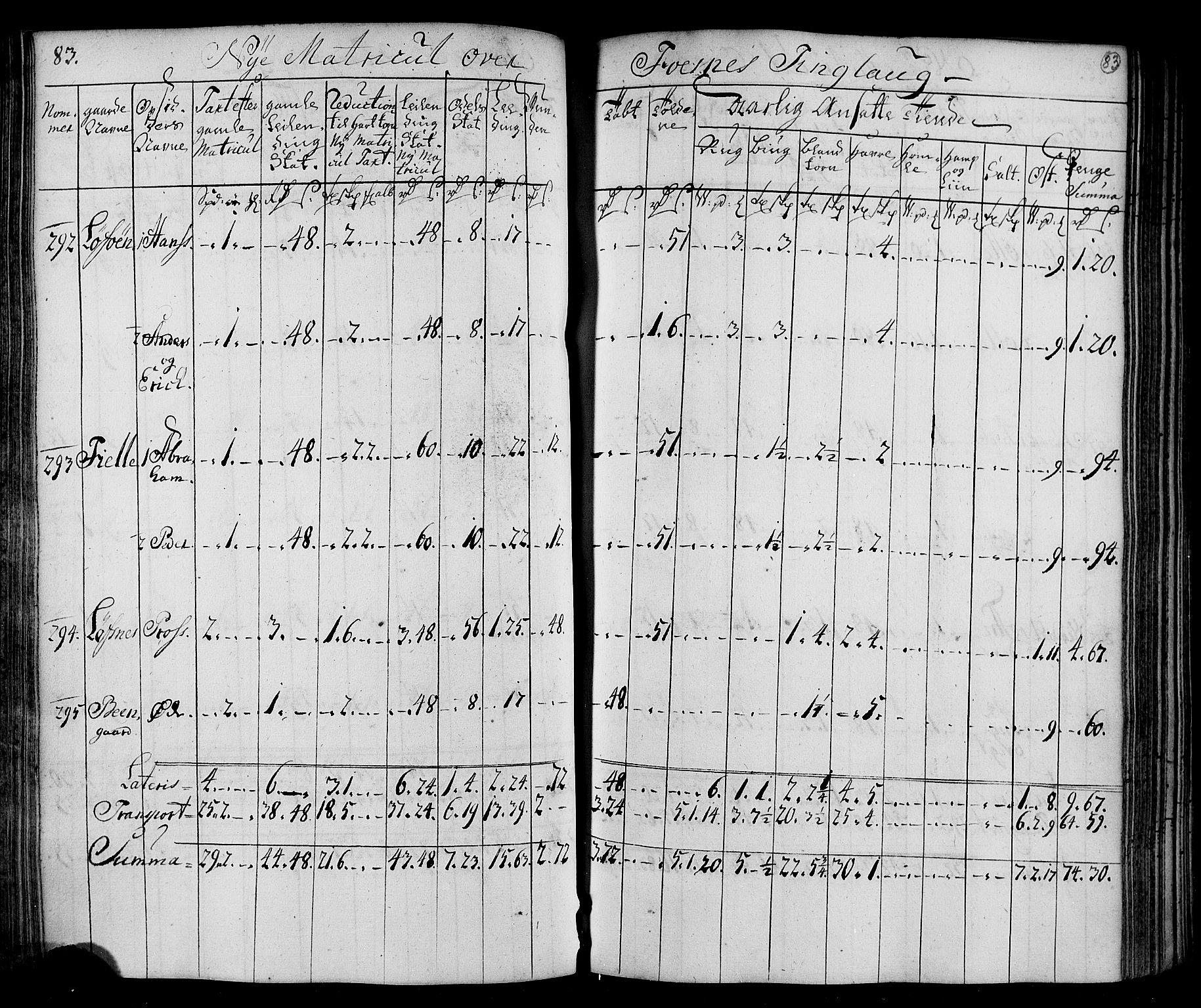 Rentekammeret inntil 1814, Realistisk ordnet avdeling, RA/EA-4070/N/Nb/Nbf/L0169: Namdalen matrikkelprotokoll, 1723, p. 85