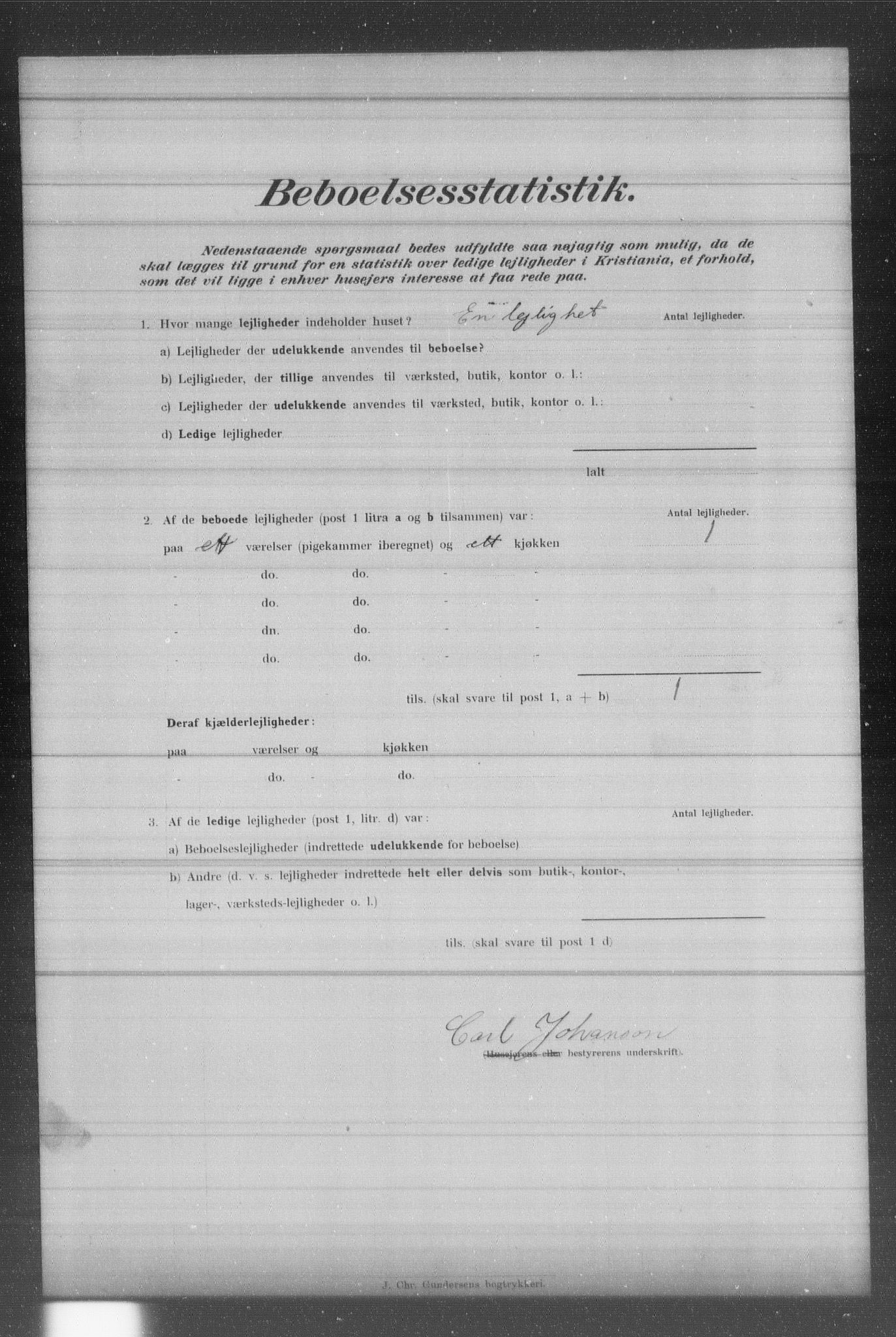 OBA, Municipal Census 1902 for Kristiania, 1902, p. 1000