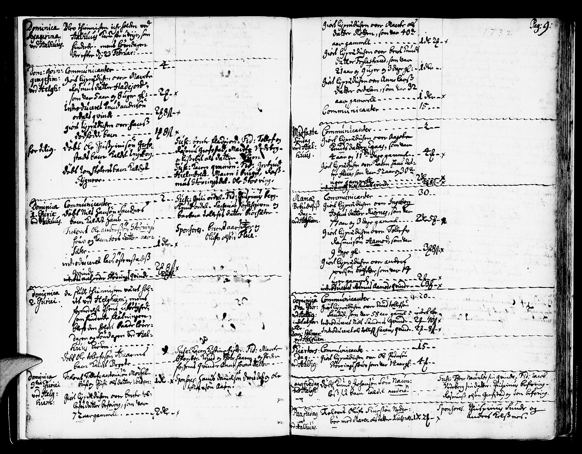 Jølster sokneprestembete, AV/SAB-A-80701/H/Haa/Haaa/L0002: Parish register (official) no. A 2, 1731-1749, p. 8-9