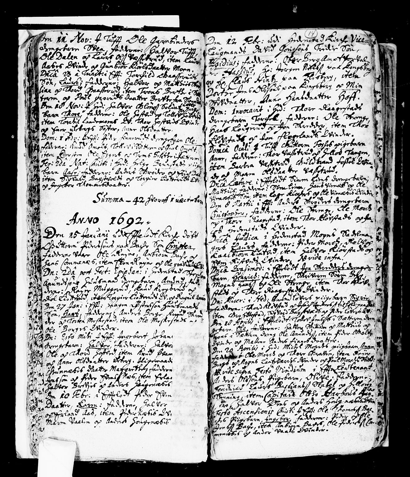 Sandsvær kirkebøker, SAKO/A-244/F/Fa/L0001: Parish register (official) no. I 1, 1665-1725, p. 14
