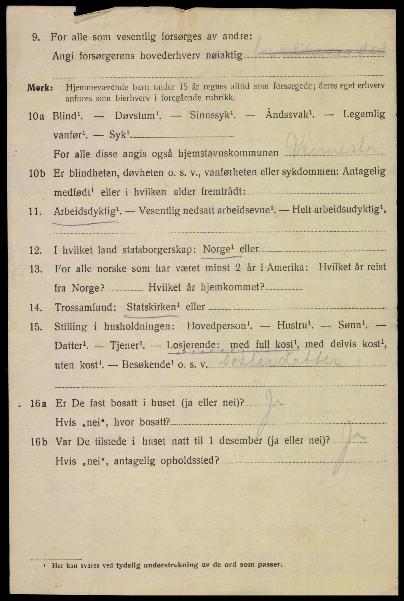 SAK, 1920 census for Mandal, 1920, p. 8200