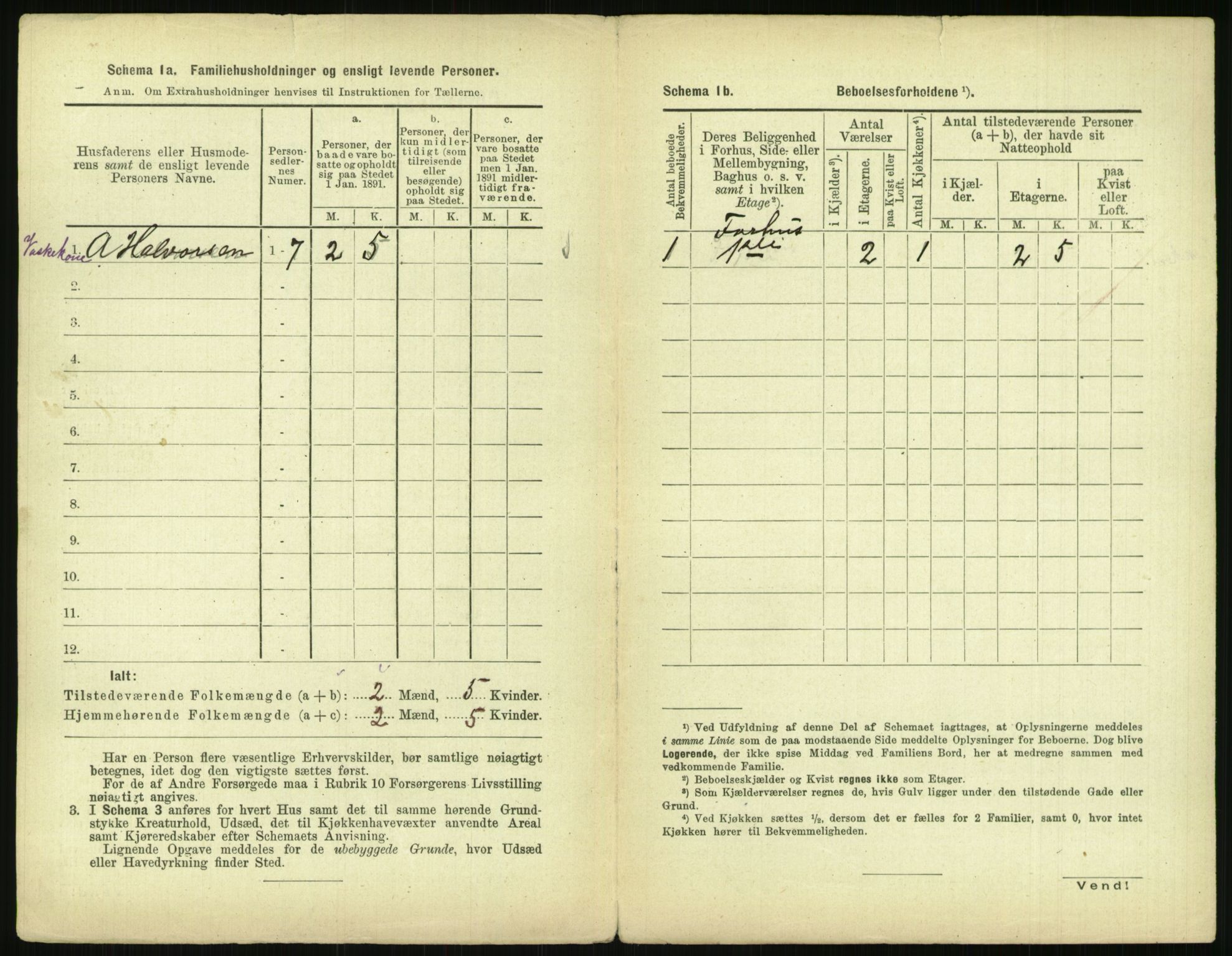 RA, 1891 census for 0301 Kristiania, 1891, p. 148397