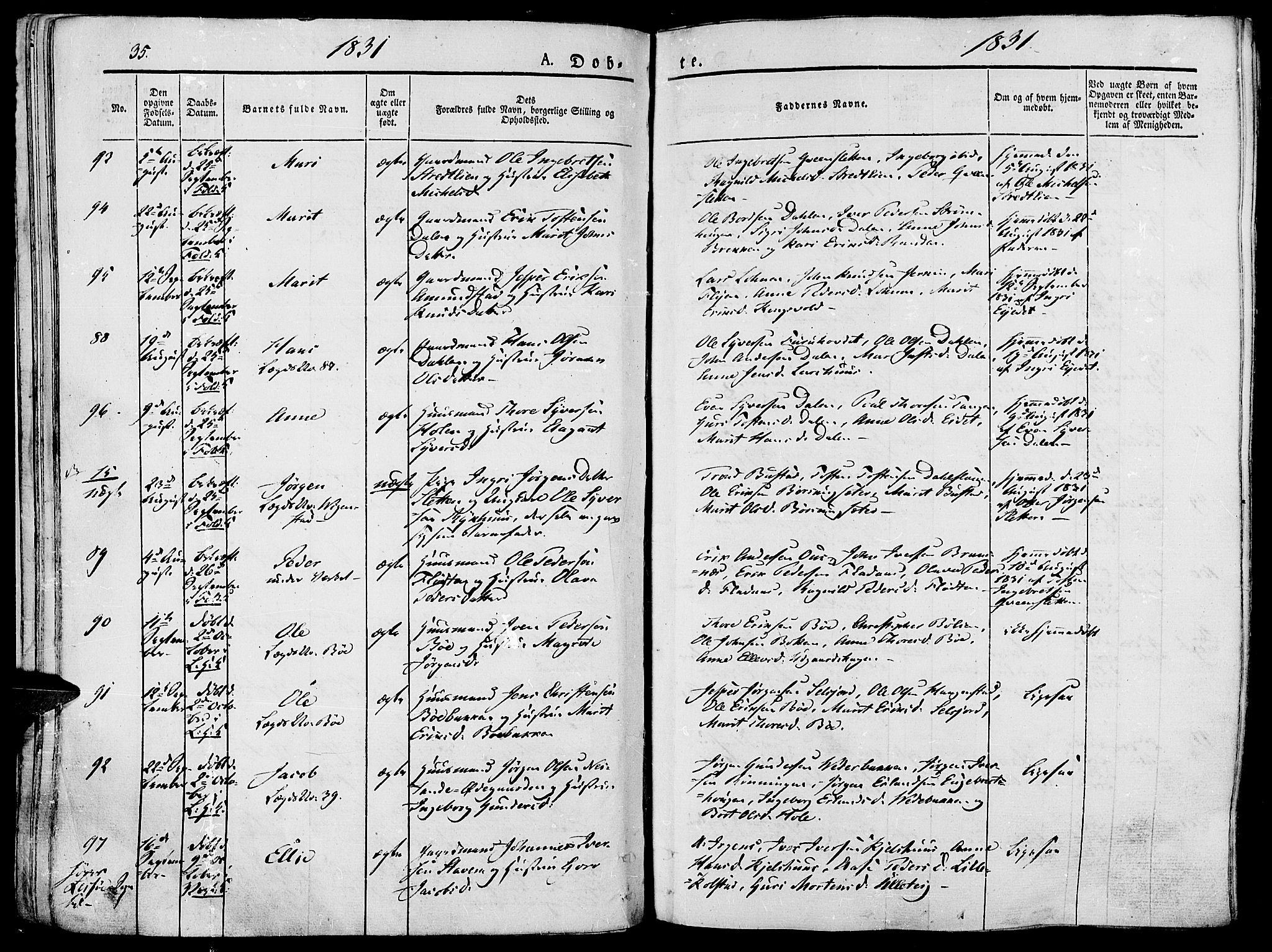 Lesja prestekontor, AV/SAH-PREST-068/H/Ha/Haa/L0005: Parish register (official) no. 5, 1830-1842, p. 35