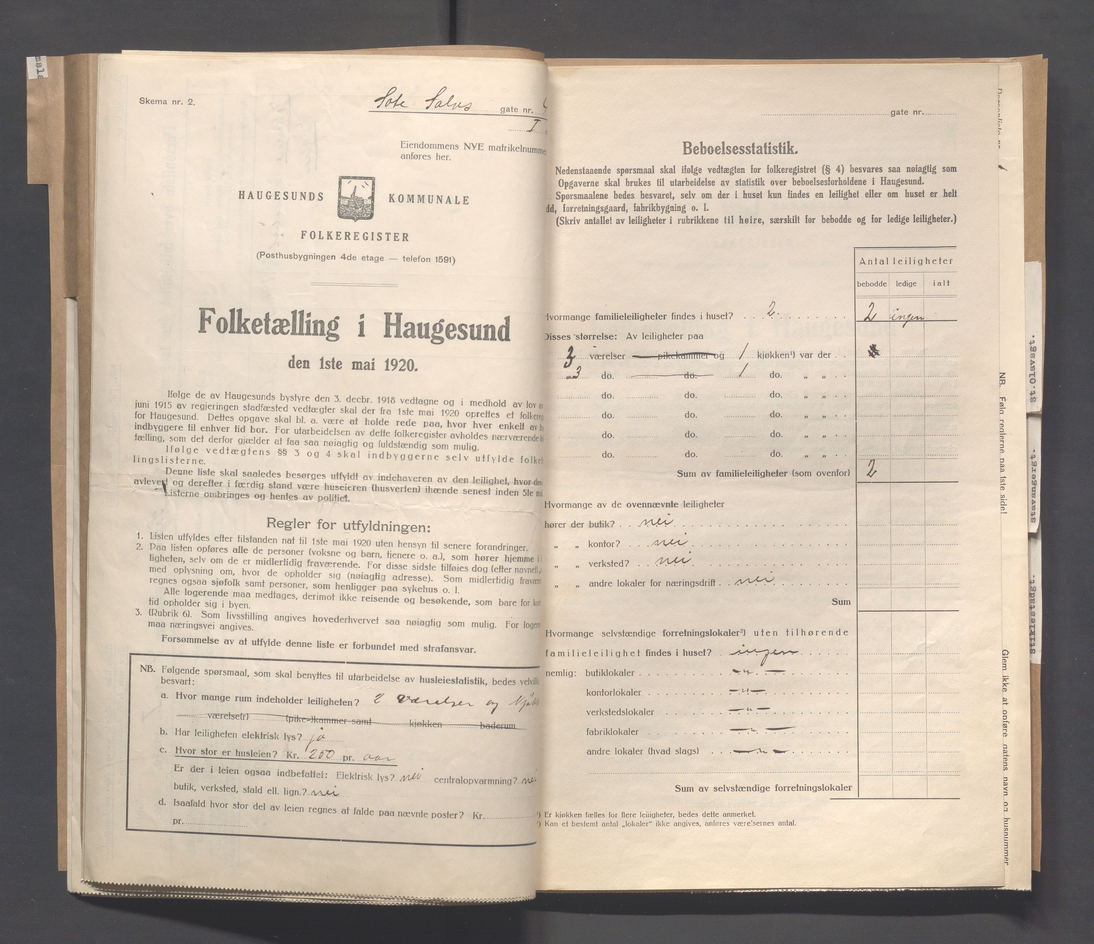 IKAR, Local census 1.5.1920 for Haugesund, 1920, p. 4054