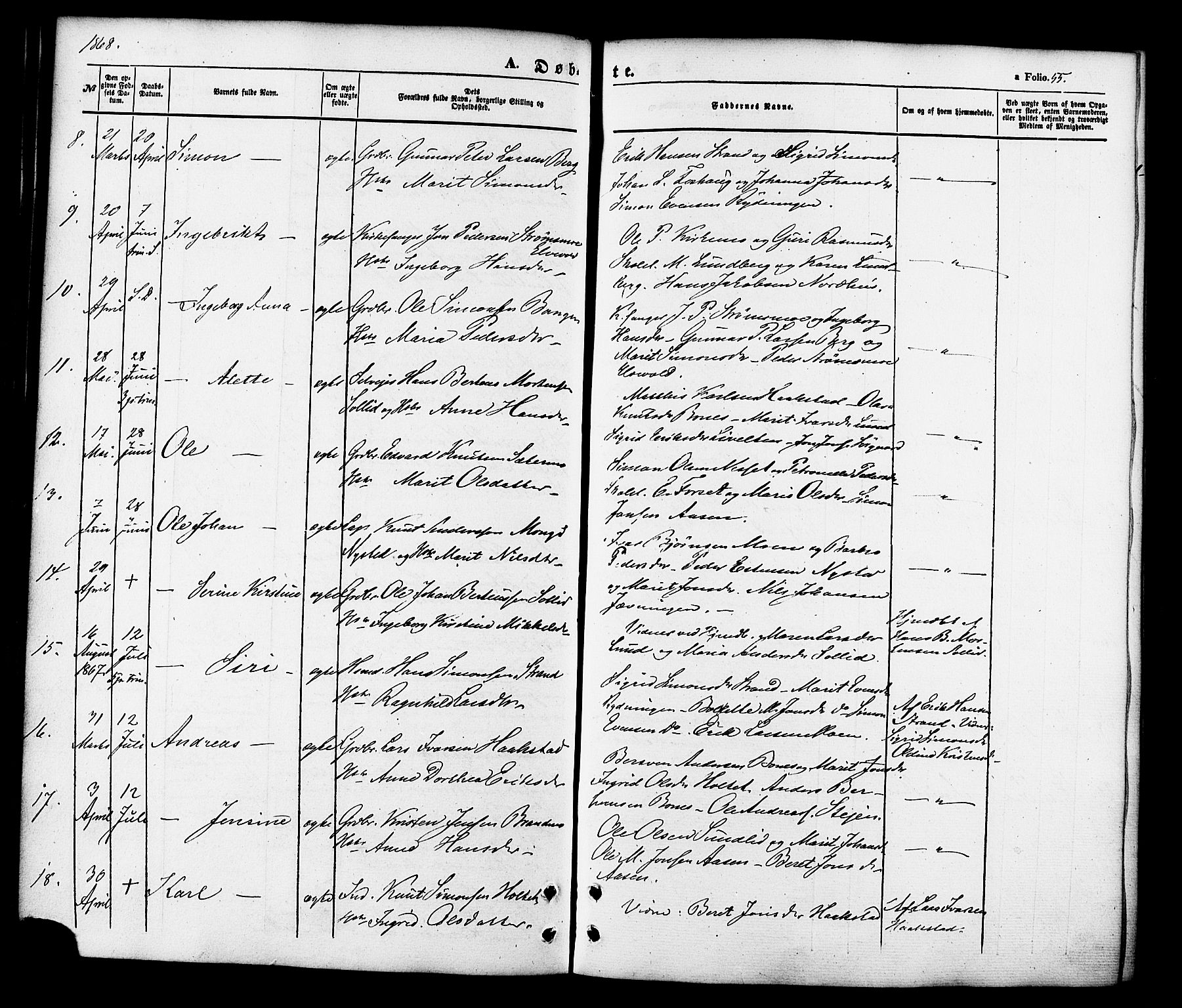 Målselv sokneprestembete, AV/SATØ-S-1311/G/Ga/Gaa/L0008kirke: Parish register (official) no. 8, 1851-1877, p. 55